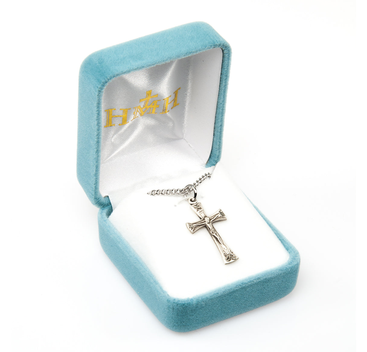Flare Tipped Sterling Silver Crucifix Necklace | .925 Silver