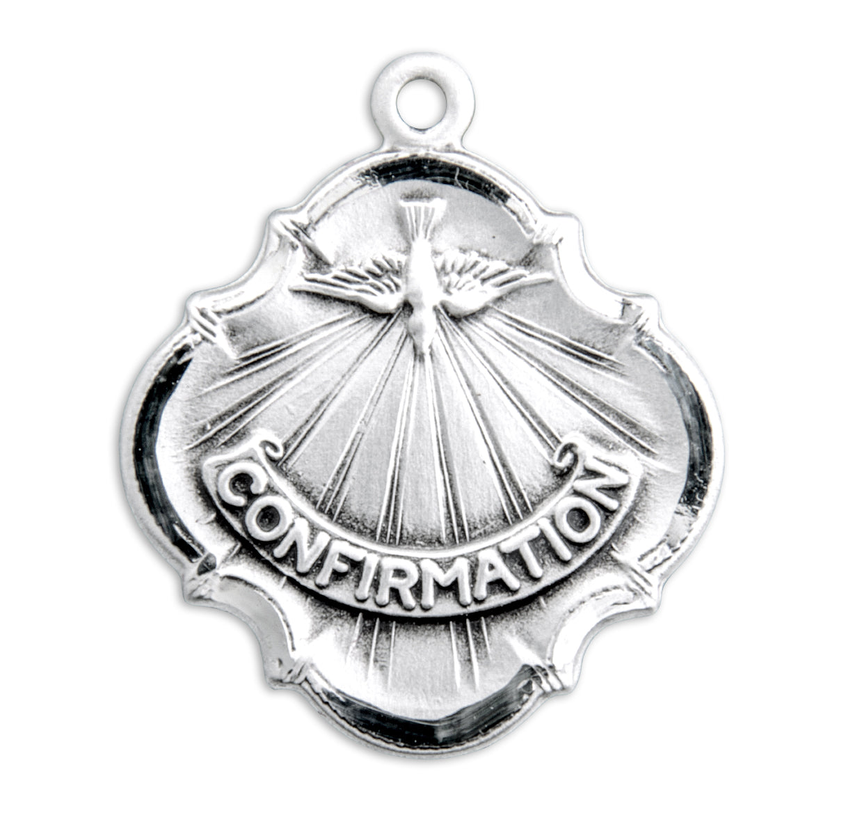 Holy Spirit Sterling Silver Confirmation Medal Pendant with Chain | .925 Silver