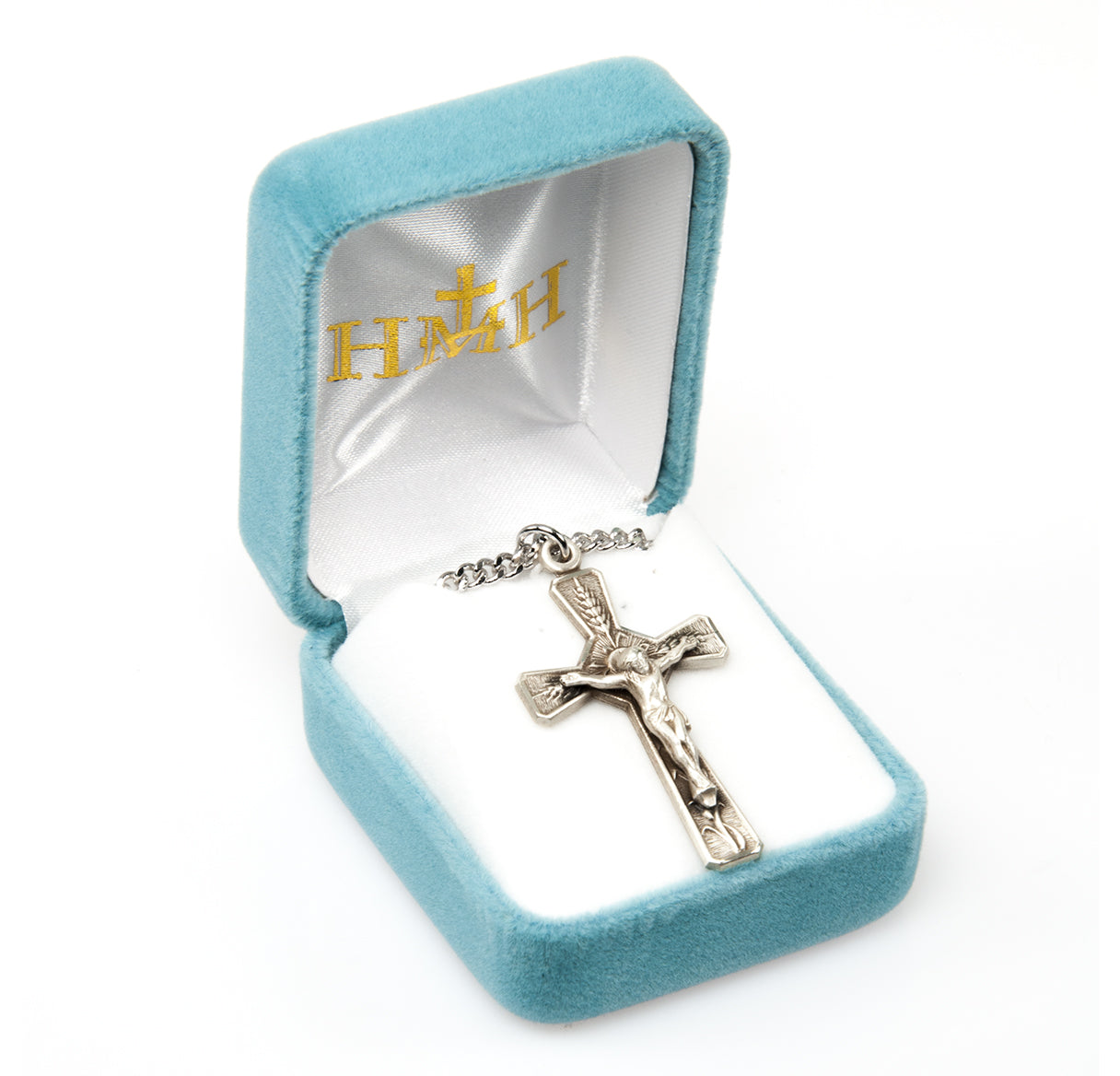 Eucharist Sterling Silver Crucifix Necklace | .925 Silver