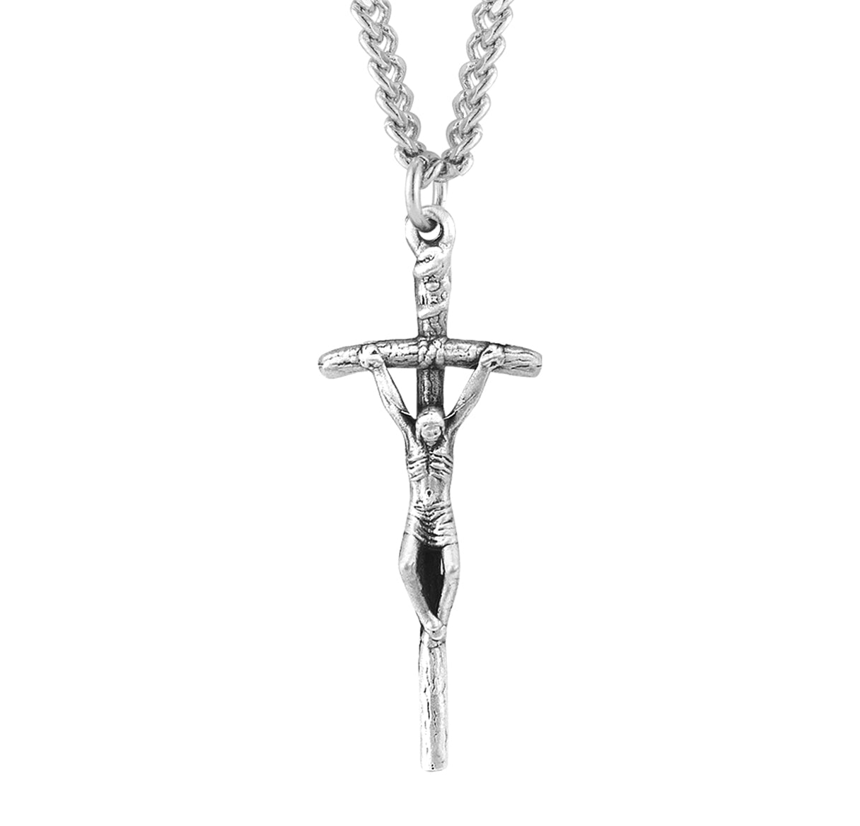 Sterling Silver Papal Crucifix Necklace | .925 Silver
