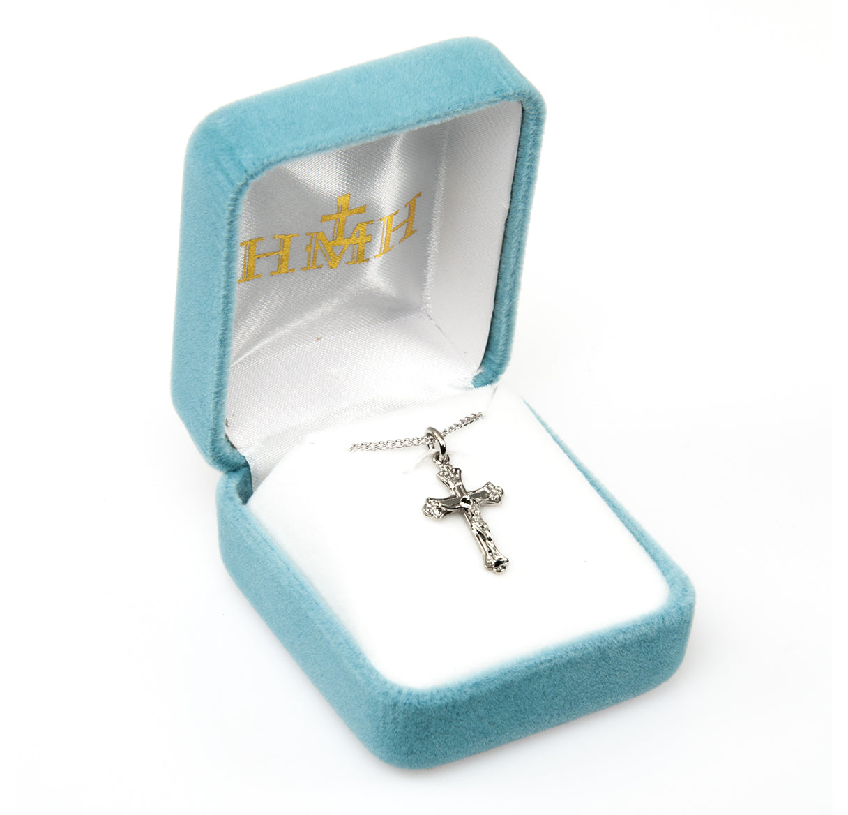 Tapered Sterling Silver Crucifix Necklace | .925 Silver