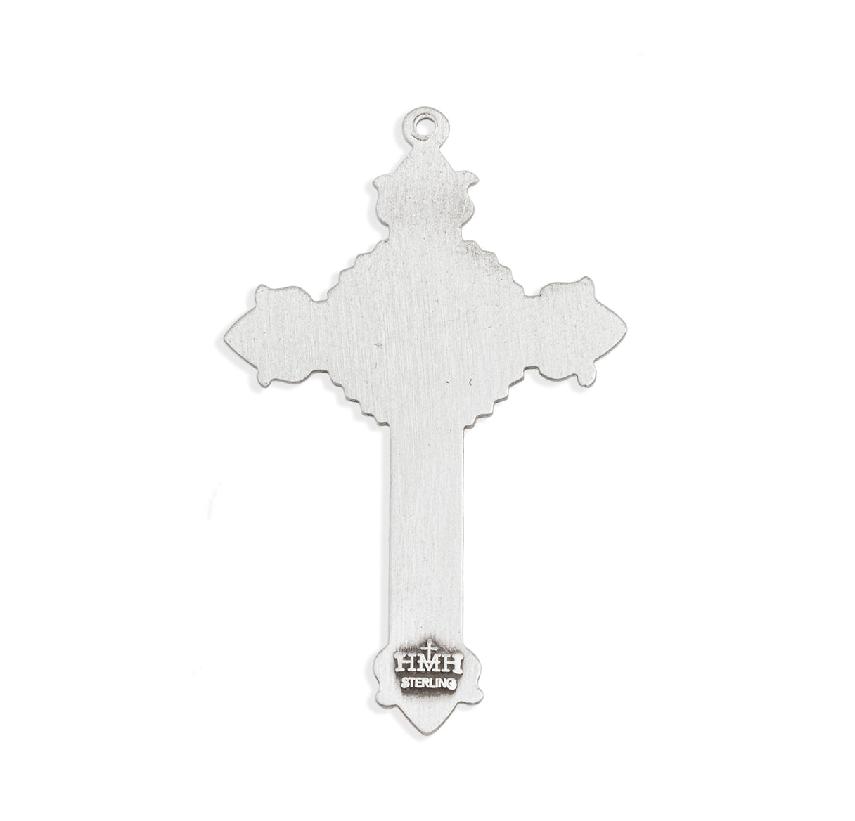 Sterling Silver Crucifix with Fancy Tips & Starburst Necklace | .925 Silver