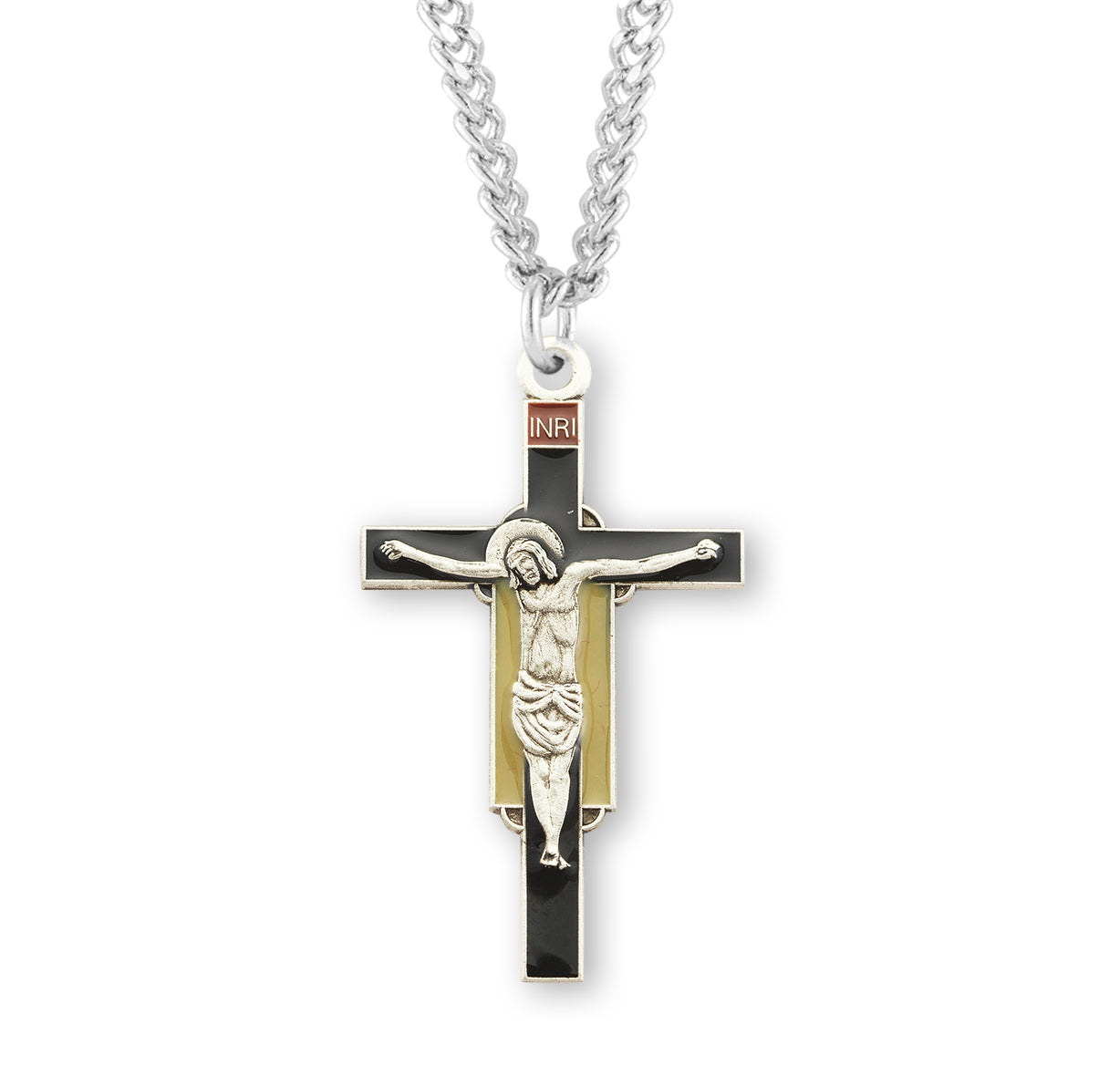 Sterling Silver Giotto Renaissance Crucifix Necklace | .925 Silver