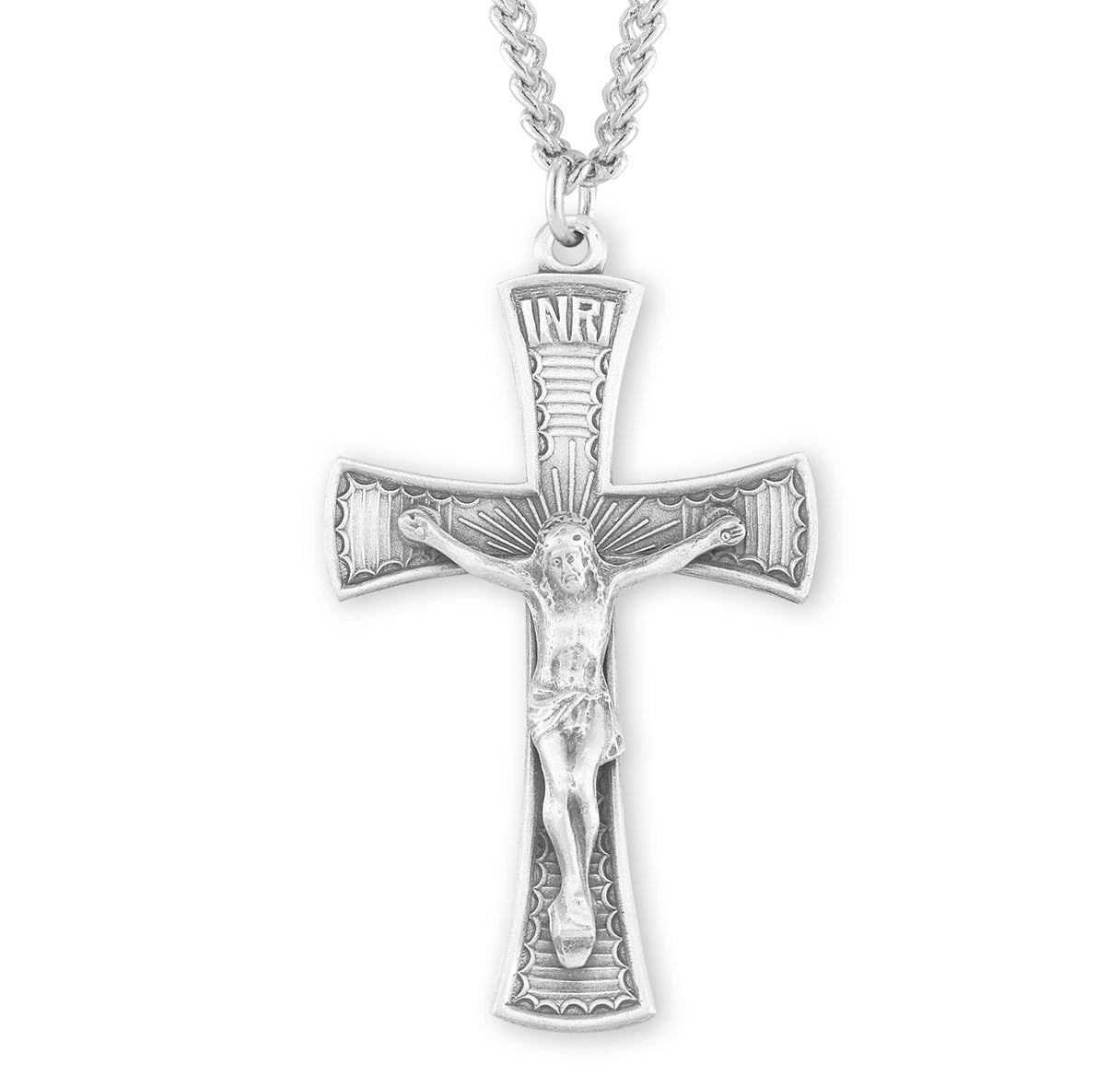 Sterling Silver Ornate Crucifix Necklace | .925 Silver