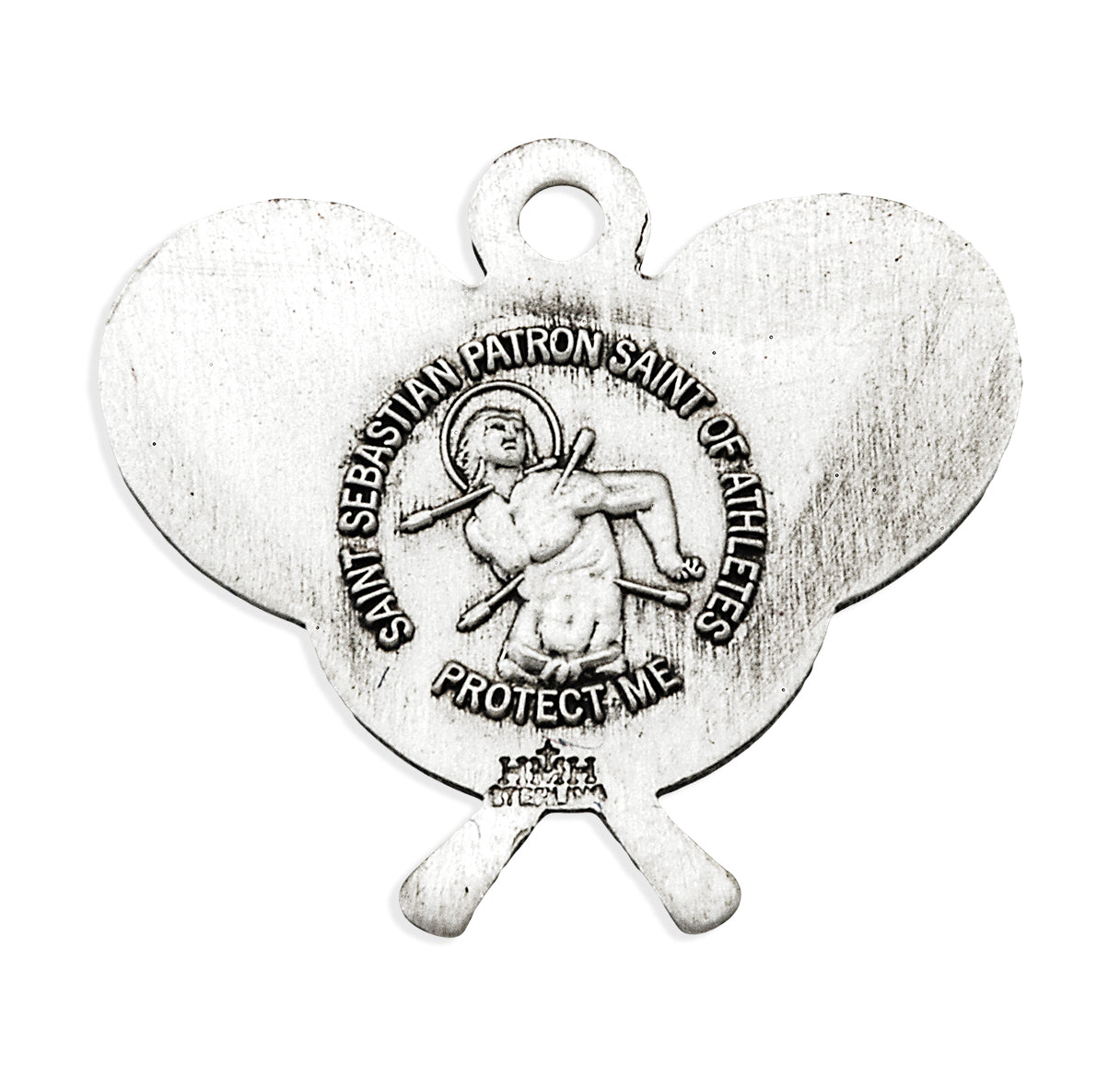 Saint Sebastian Sterling Silver Tennis Athlete Medal Pendant with Chain | .925 Silver