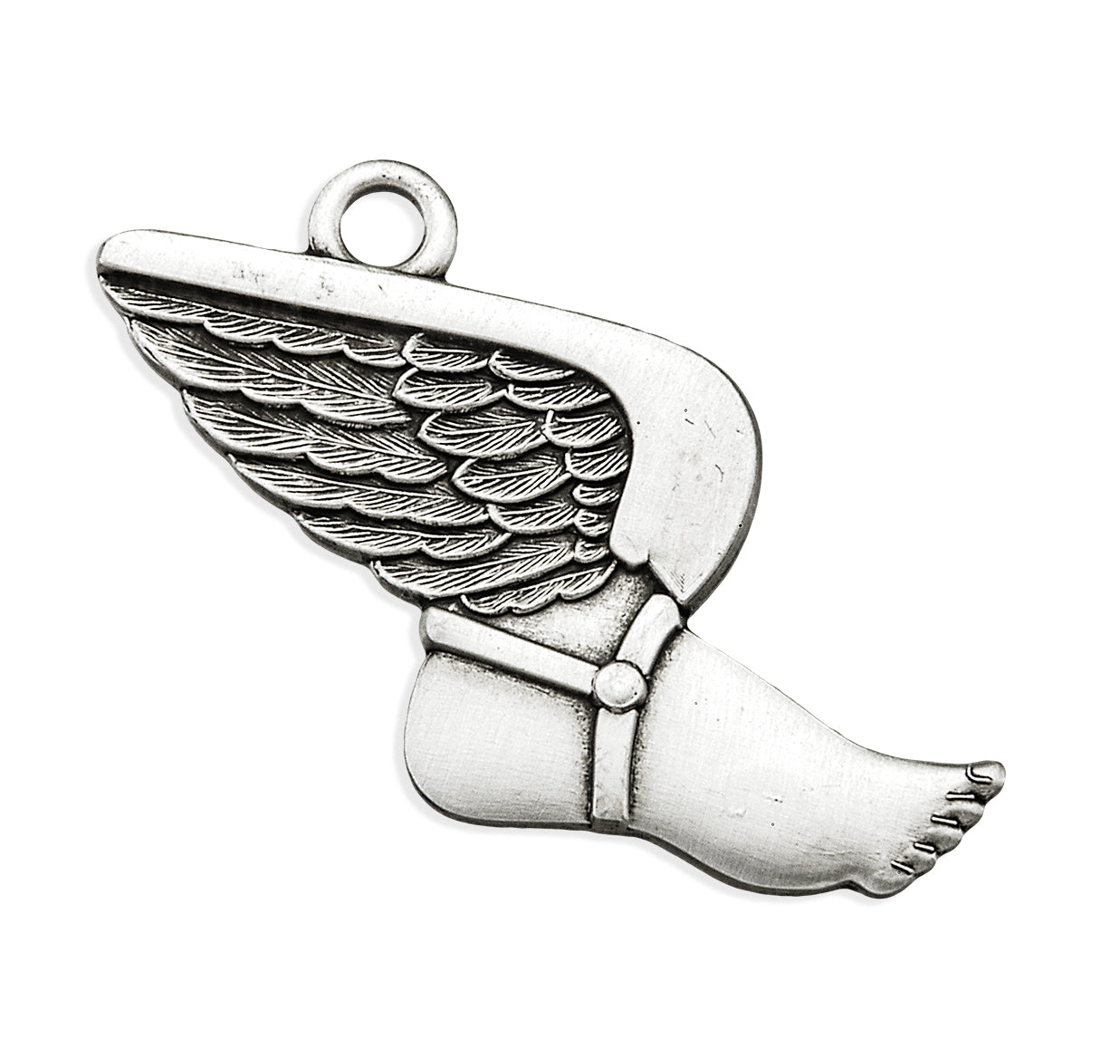 Lord Jesus Christ Sterling Silver Track Athlete Medal Pendant with Chain | .925 Silver