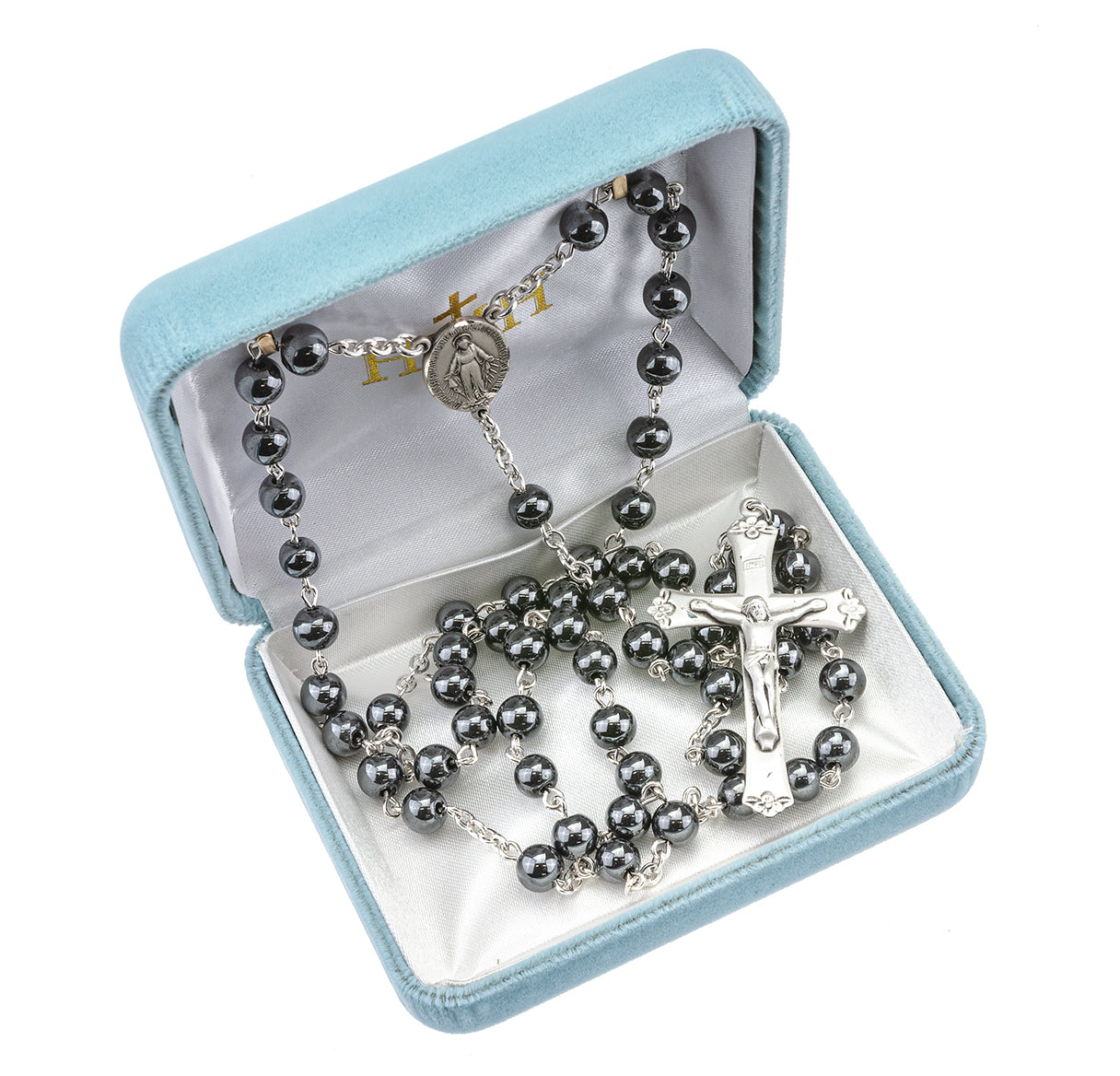 Genuine Hematite Sterling Silver Rosary | .925 Silver