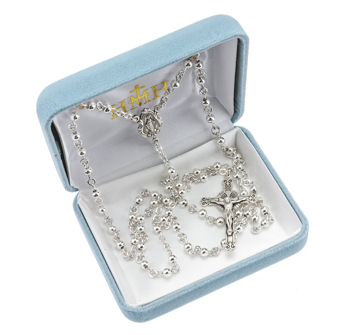 4mm High Polished Sterling Silver Rosary | .925 Silver
