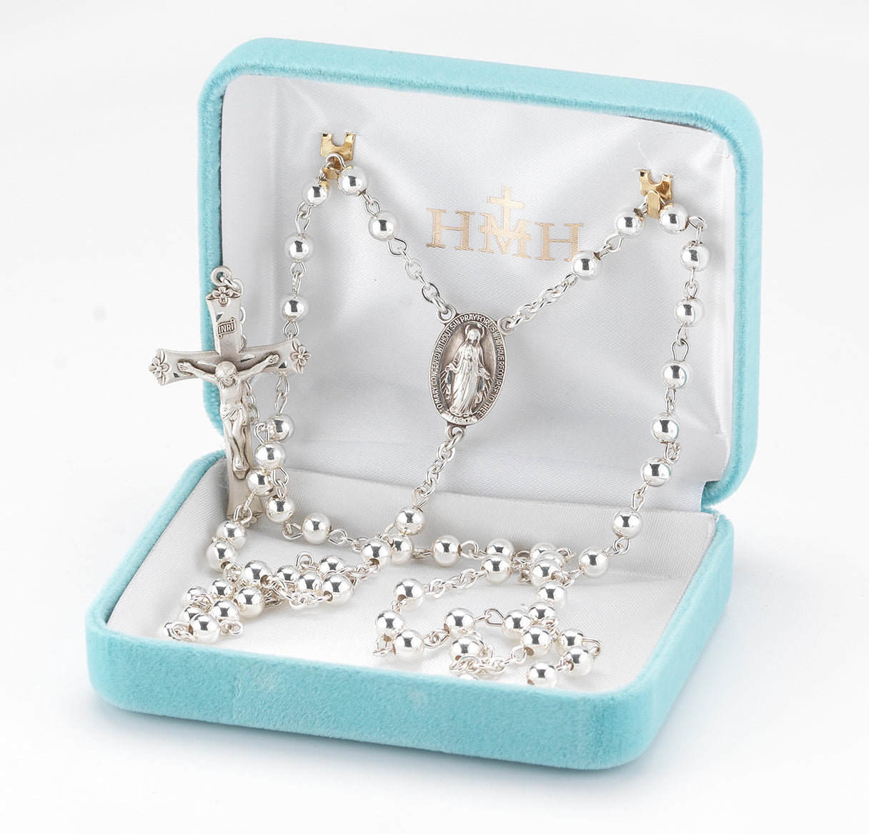 5mm High Polished Sterling Silver Rosary | .925 Silver