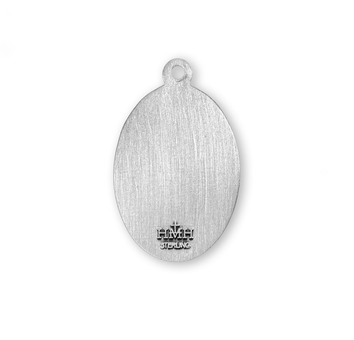 Patron Saint Theodore Oval Sterling Silver Medal Pendant with Chain | .925 Silver