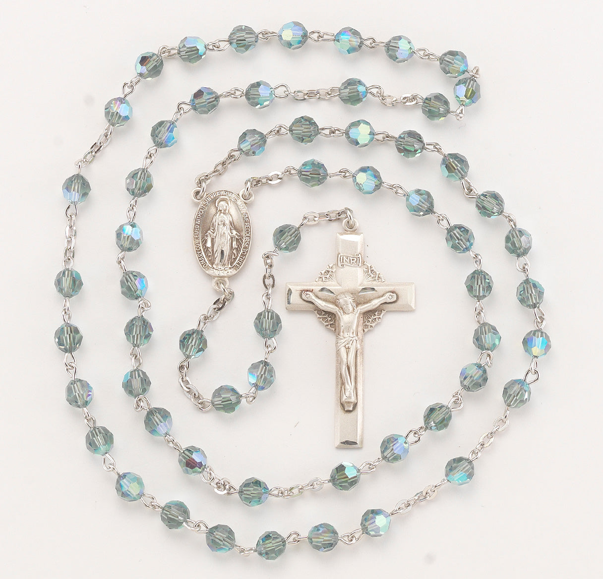 6mm Erinite Finest Austrian Crystal Beads Necklace | Catholic Jewelry