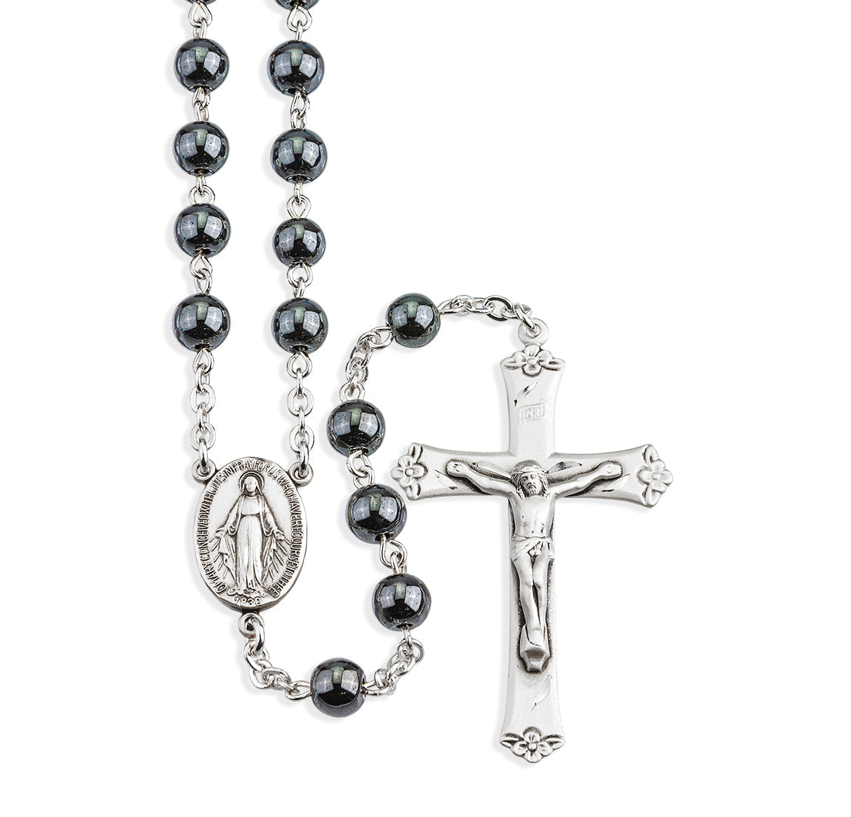 6mm Round Genuine Hematite Beads | Catholic Rosary Beads