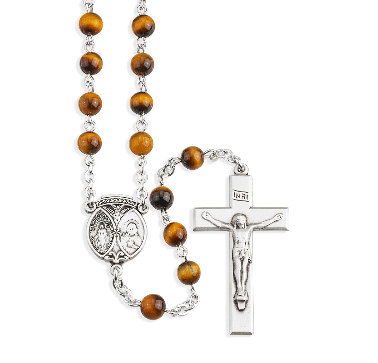 6mm Round Genuine Tiger Eye Beads | Catholic Rosary Beads
