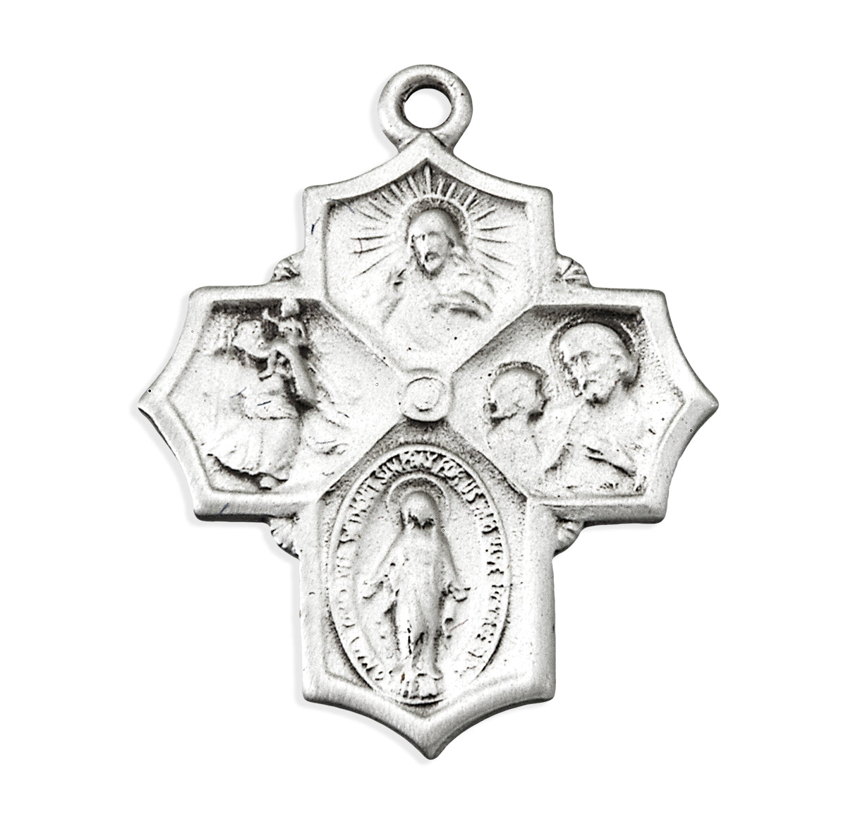Sterling Silver Four Way Cross Medal