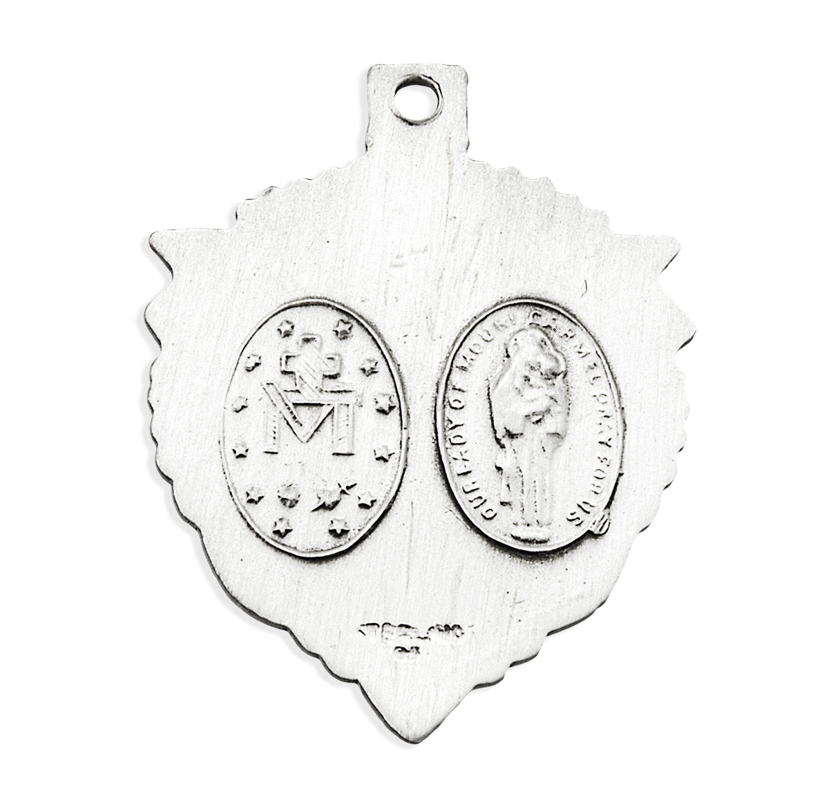 Sterling Silver Miraculous Medal Scapular American Shield