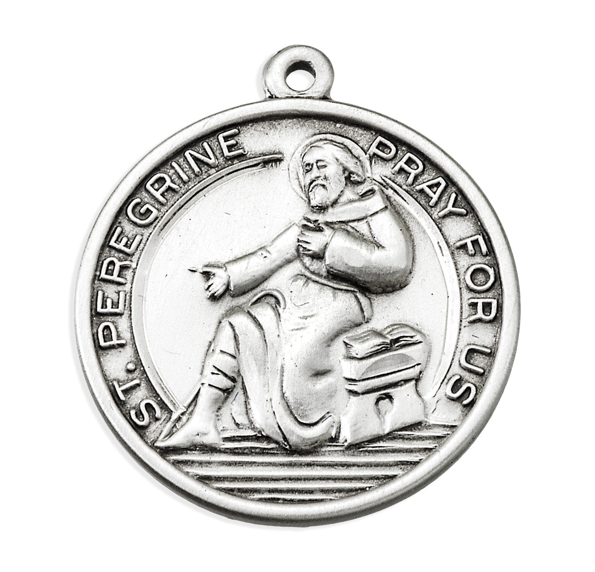 Sterling Silver Saint Peregrine Pray For Us Medal