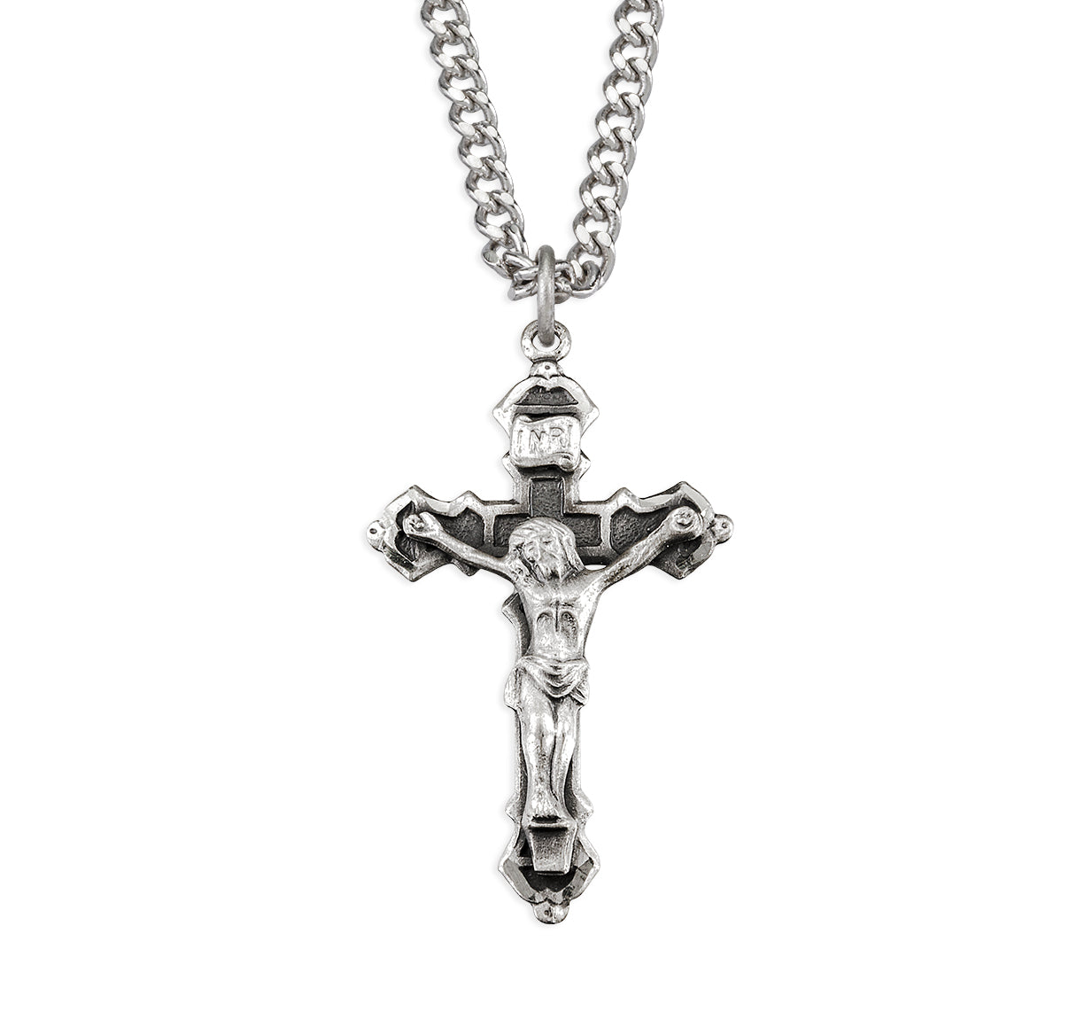 Sterling Silver Crucifix 24"