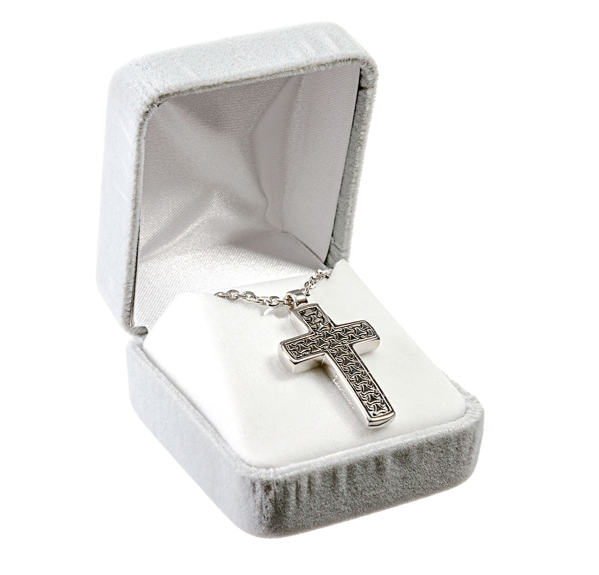 Sterling Silver Cross Basket Weave Constriction Italy special chain