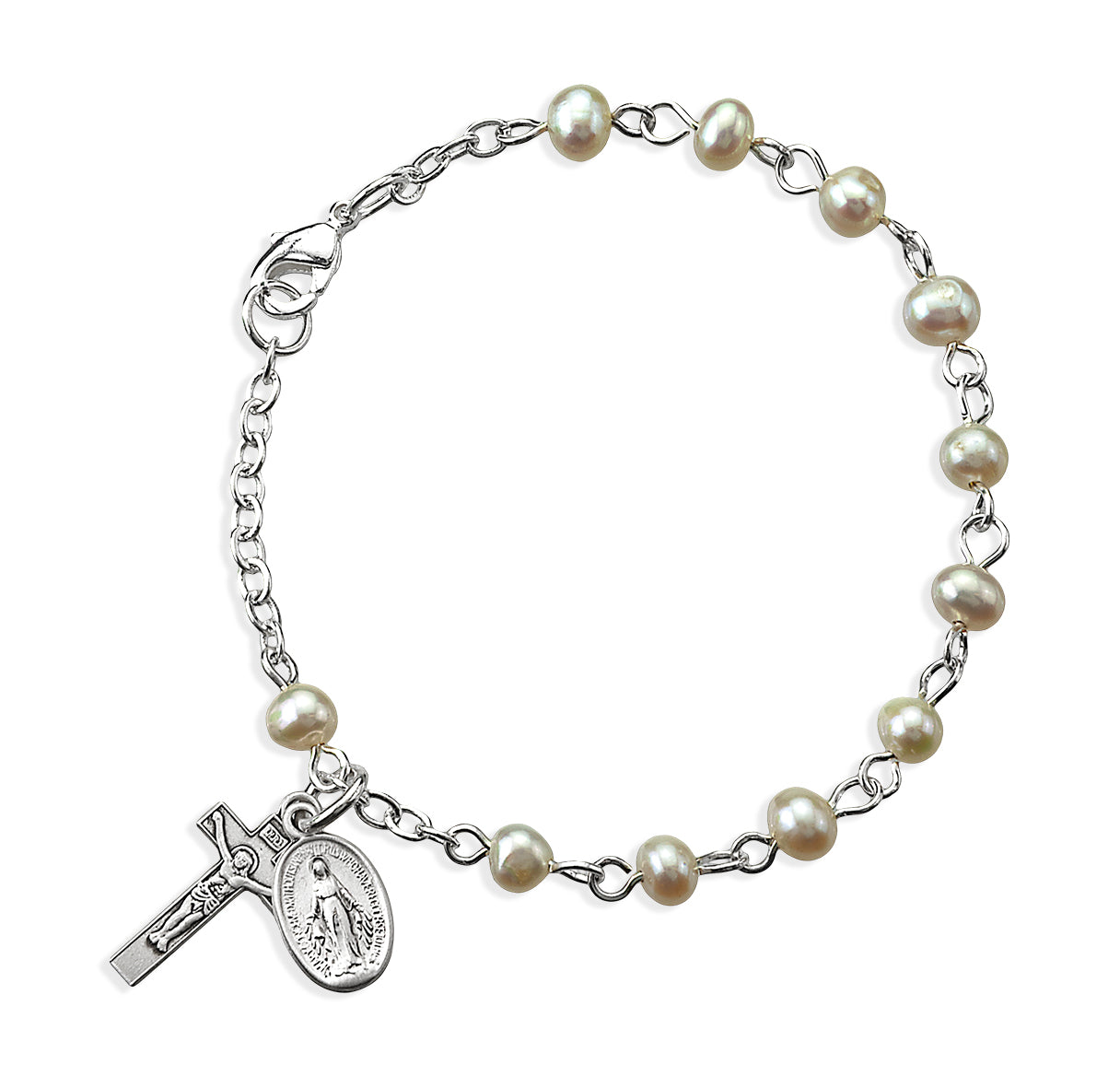Freshwater Pearl Rosary Bracelet | Catholic Rosary