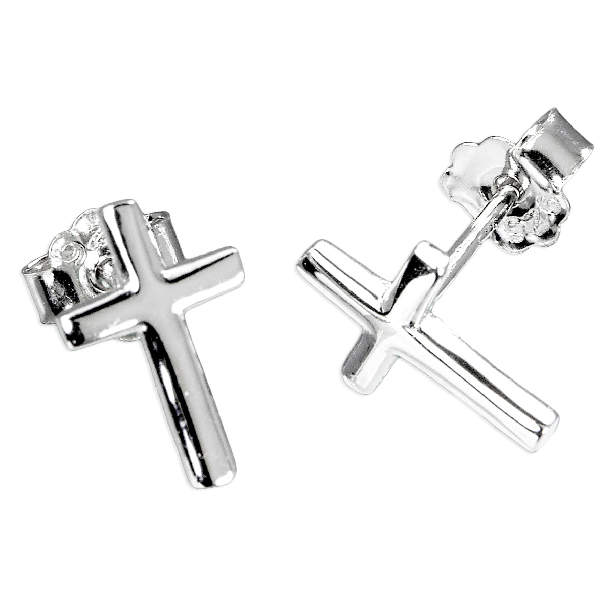 Sterling Silver Cross and Earring