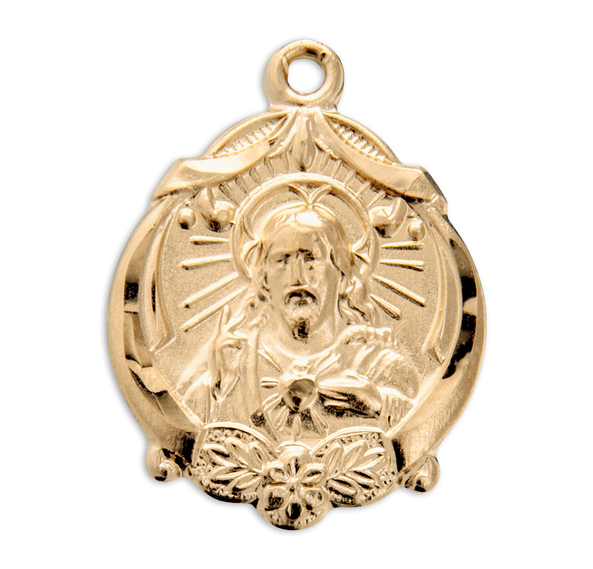 Gold Over Sterling Silver Scapular Medal