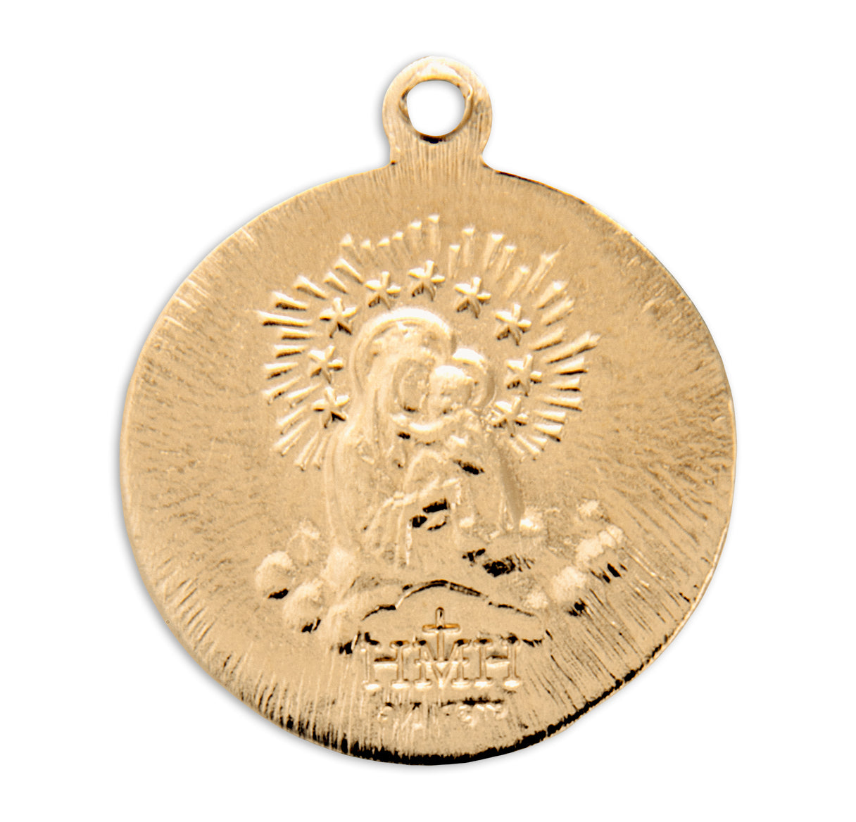 Gold Over Sterling Silver Scapular Medal