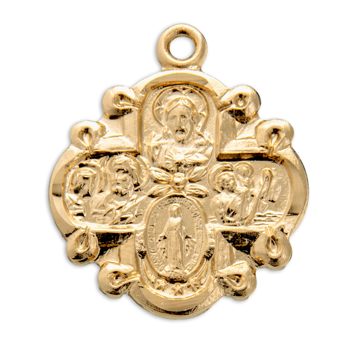 Gold Over Sterling Silver Four-Way Medal