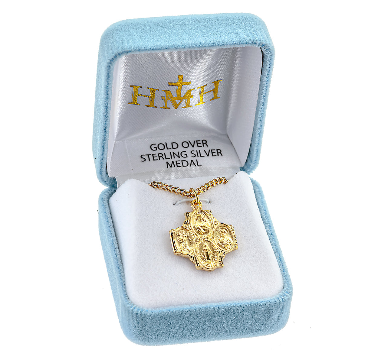 Gold Over Sterling Silver Four-Way Medal
