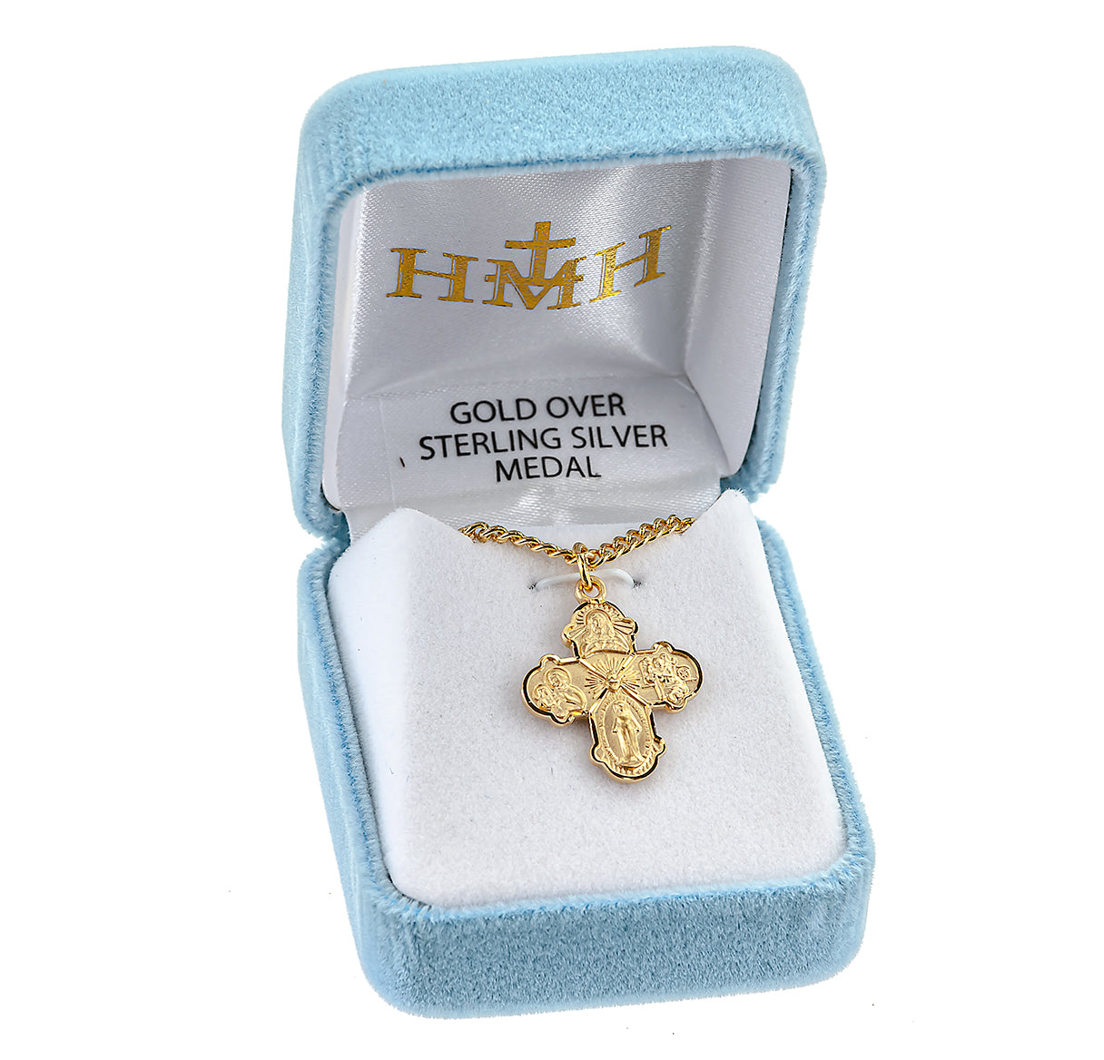 Gold Over Sterling Silver Four-Way Medal