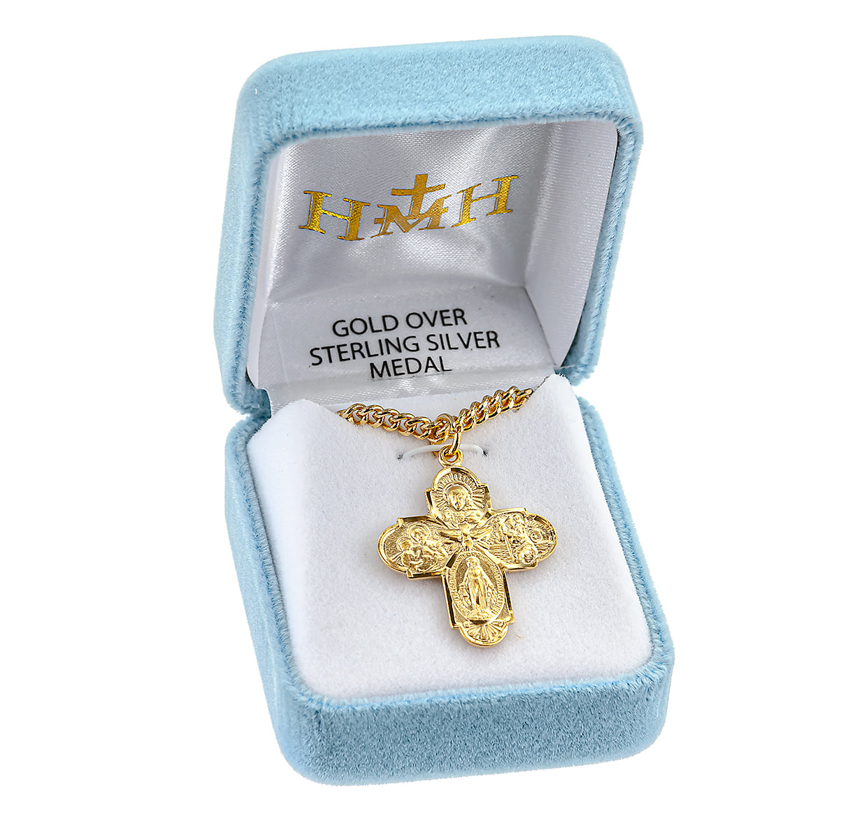 Gold Over Sterling Silver Four-Way Medal