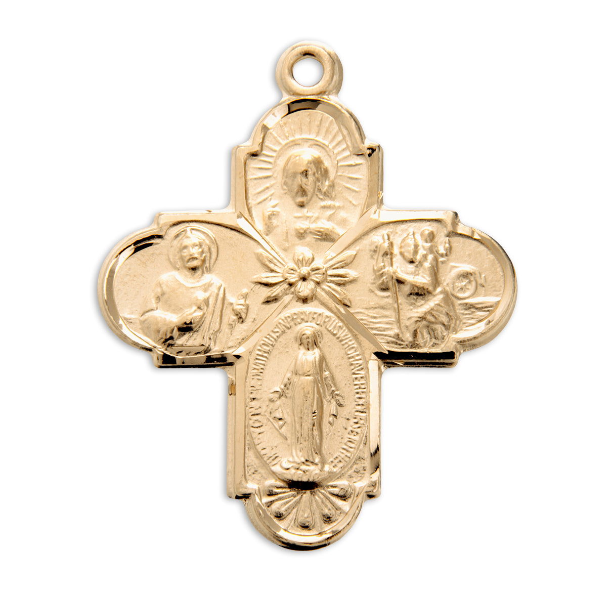 Gold Over Sterling Silver Four-Way Medal