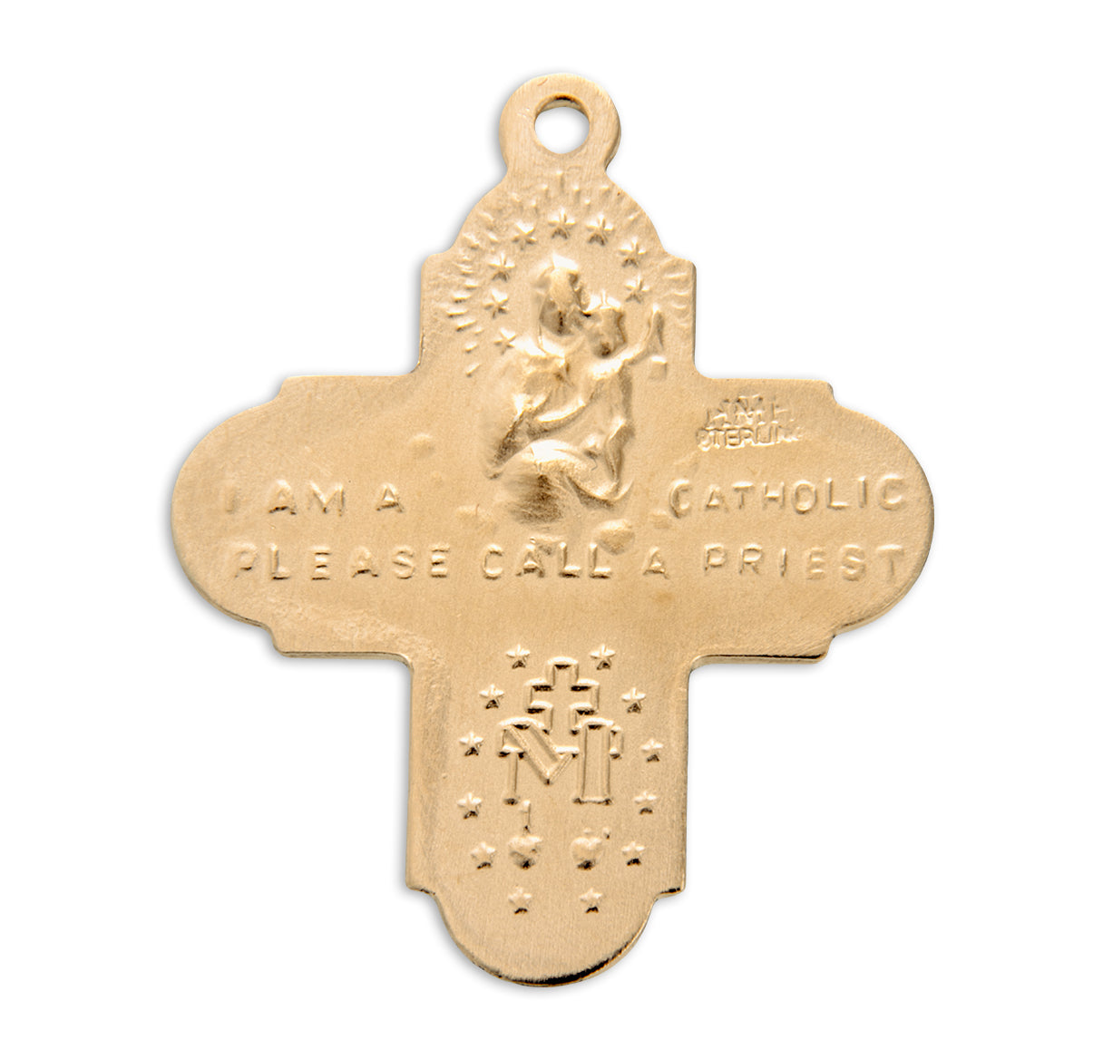 Gold Over Sterling Silver Four-Way Medal