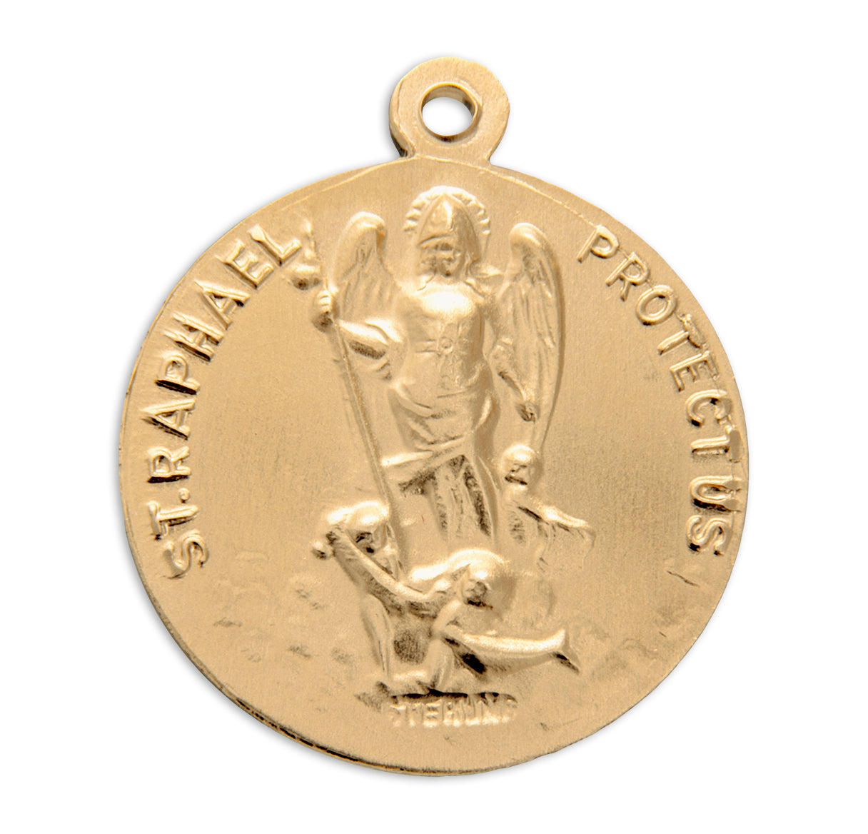 Saint Christopher Double Sided Gold Over Sterling Silver Medal