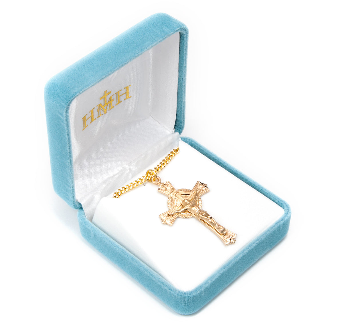 Gold Over Sterling Silver Fine Detailed Crucifix