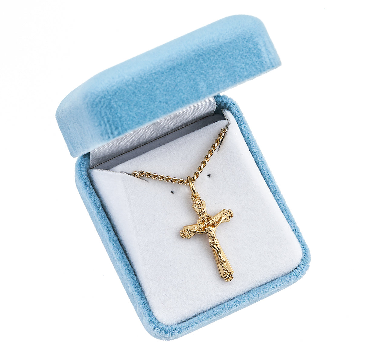 Gold Over Sterling Silver Crucifix