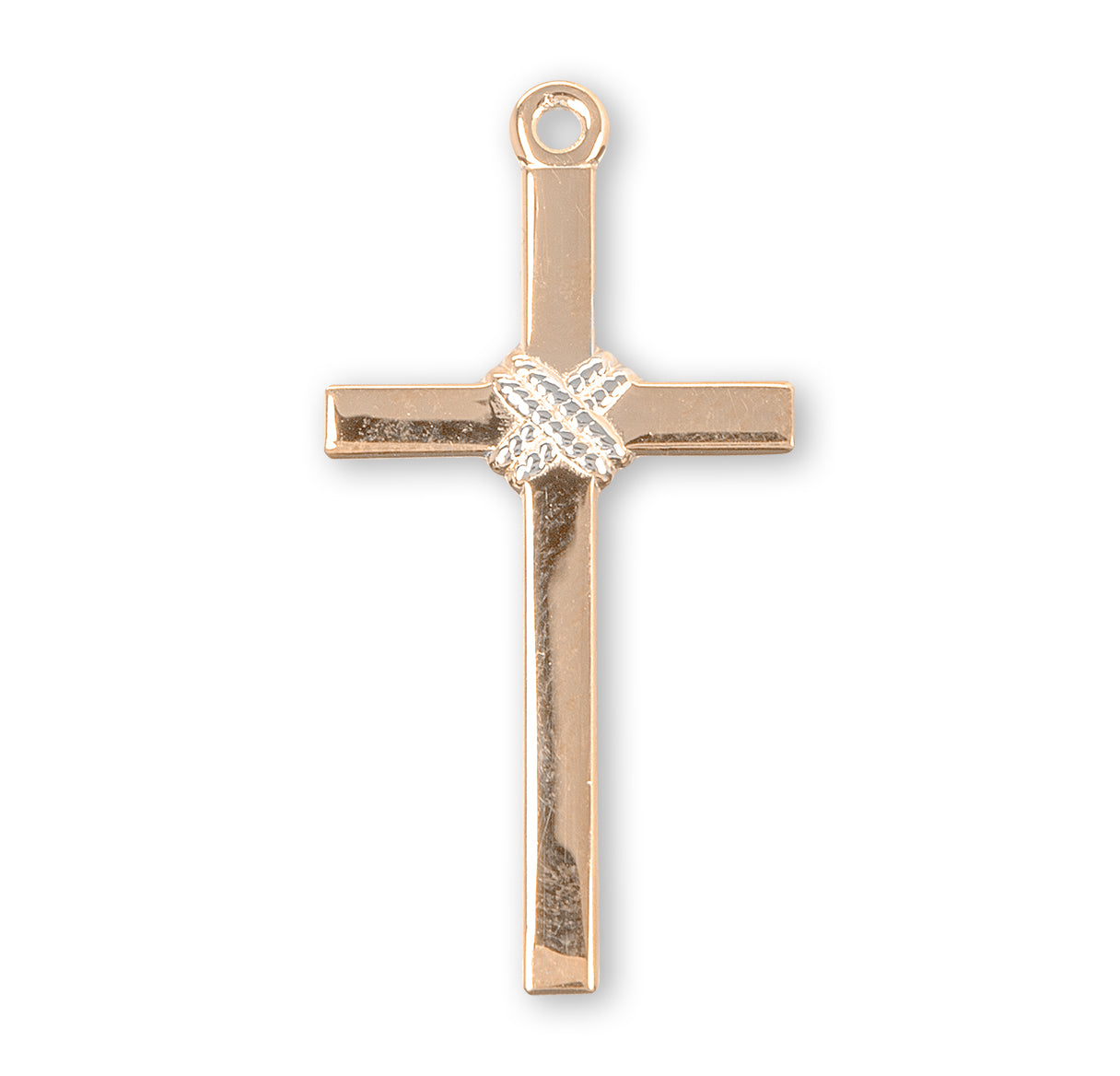 Two-Tone Gold Over Sterling Silver Cross