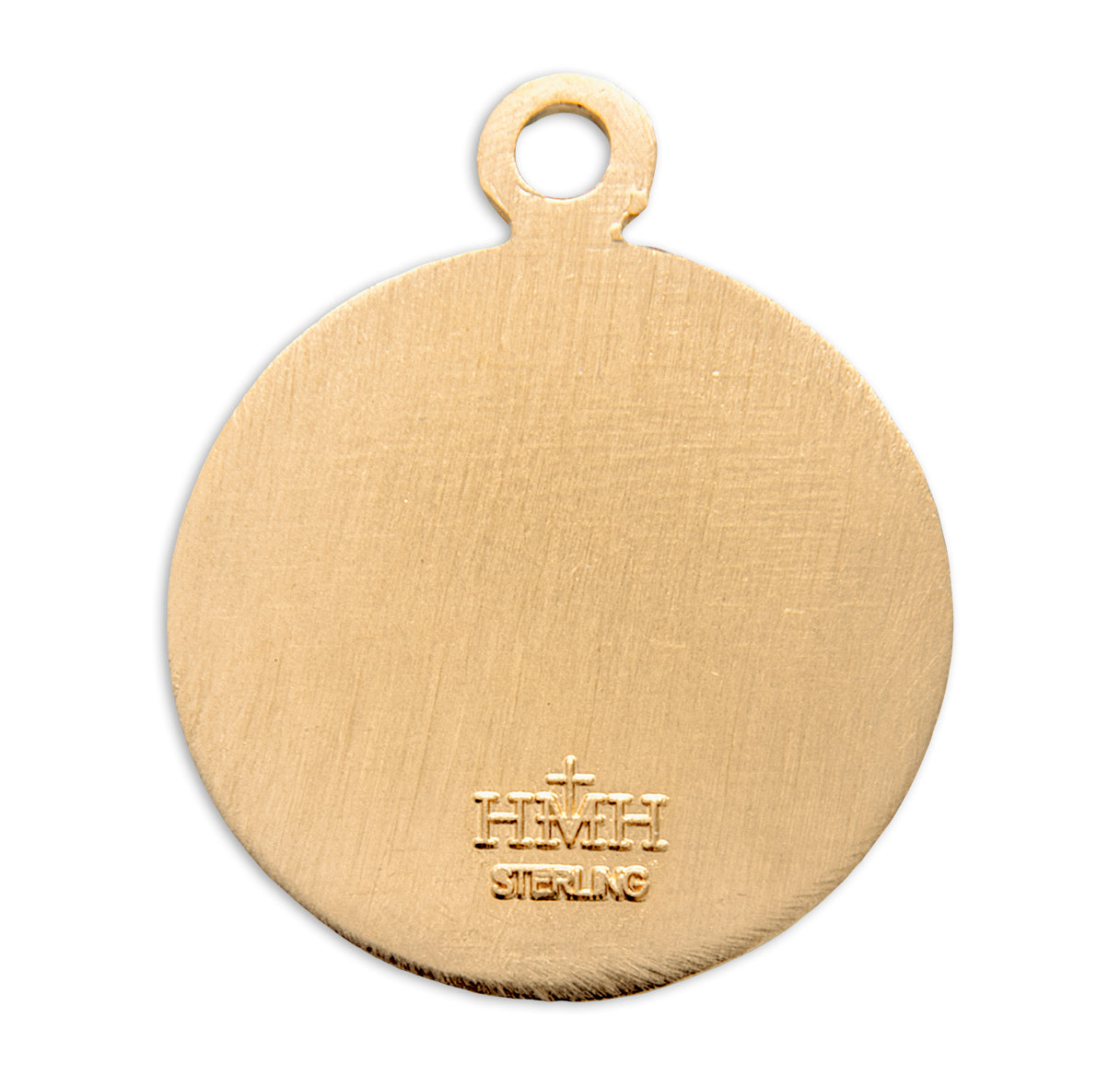 Patron Saint THerese of Lisieux Round Gold Over Sterling Silver Medal