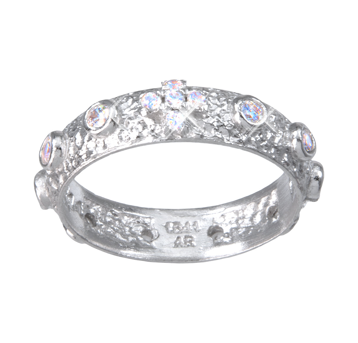 Sterling Silver Rosary Ring
