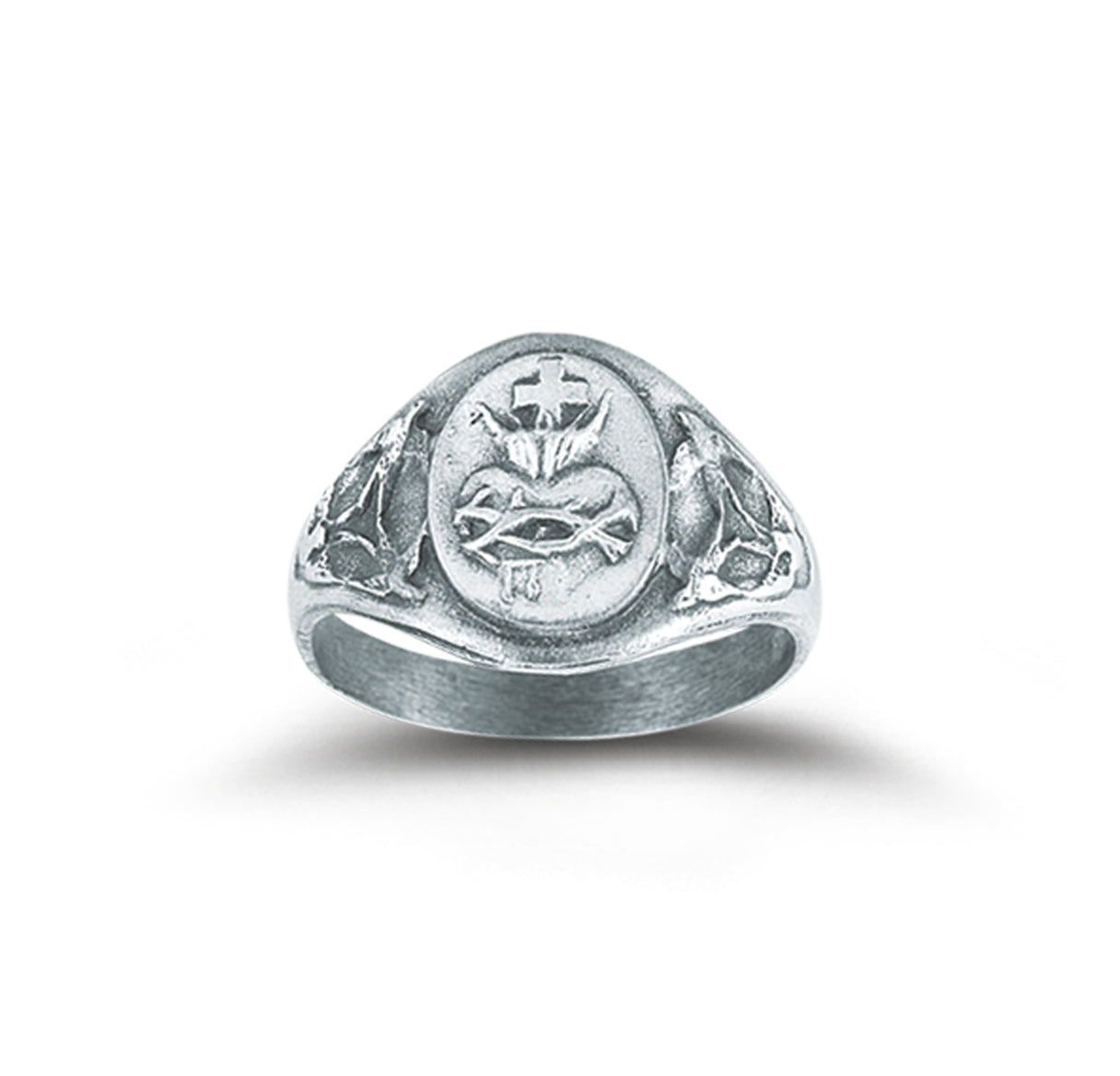 Sterling Silver Sacred Heart of Jesus Ring