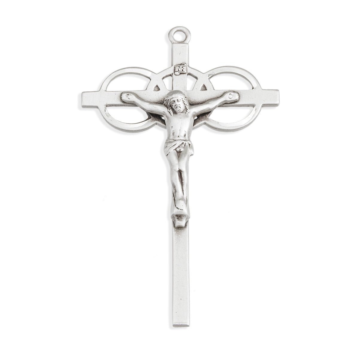Three Ring Sterling Silver Wedding Crucifix