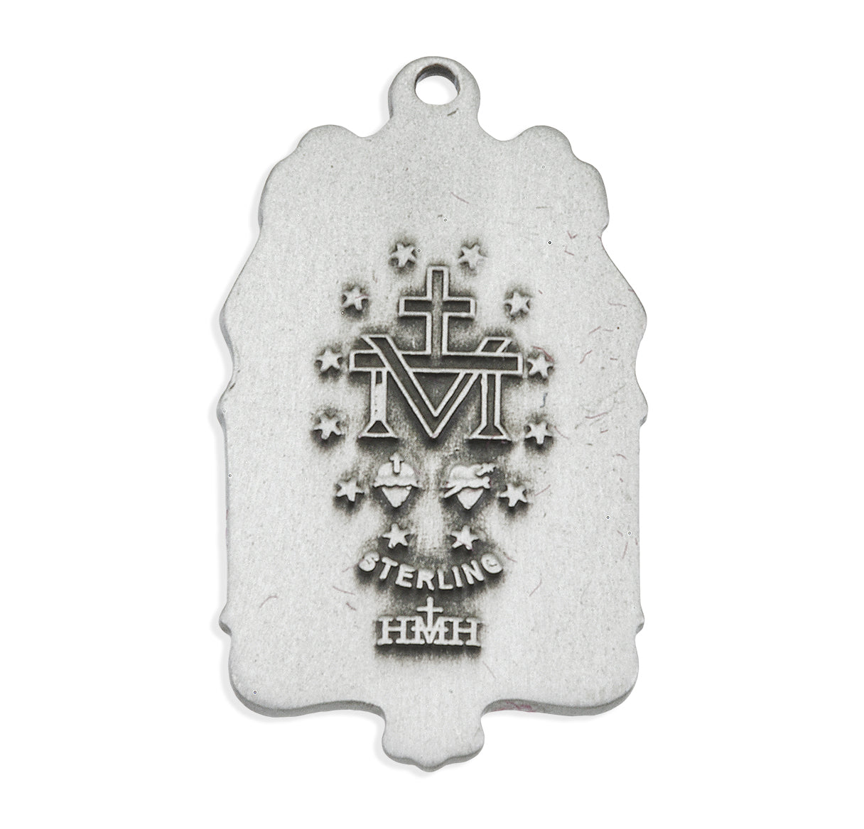 Sterling Silver Miraculous Medal Pendant with Chain