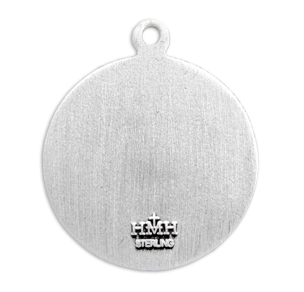 Saint Christopher Protect Us Sterling Silver Medal Pendant with Chain