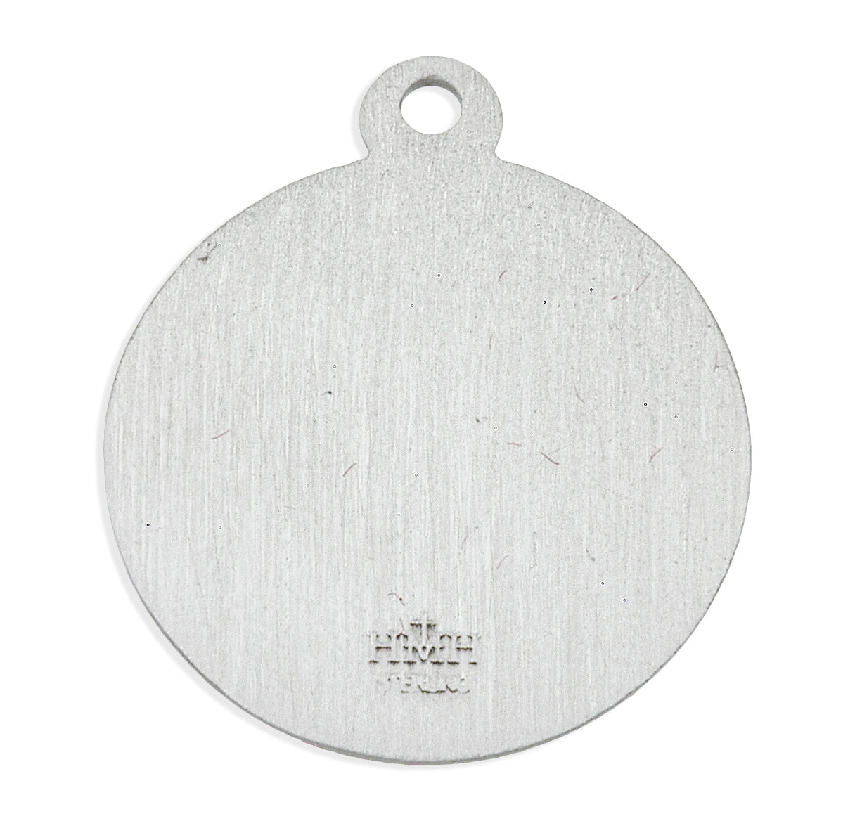 Saint Christopher Protect Us Round Sterling Silver Medal Pendant with Chain