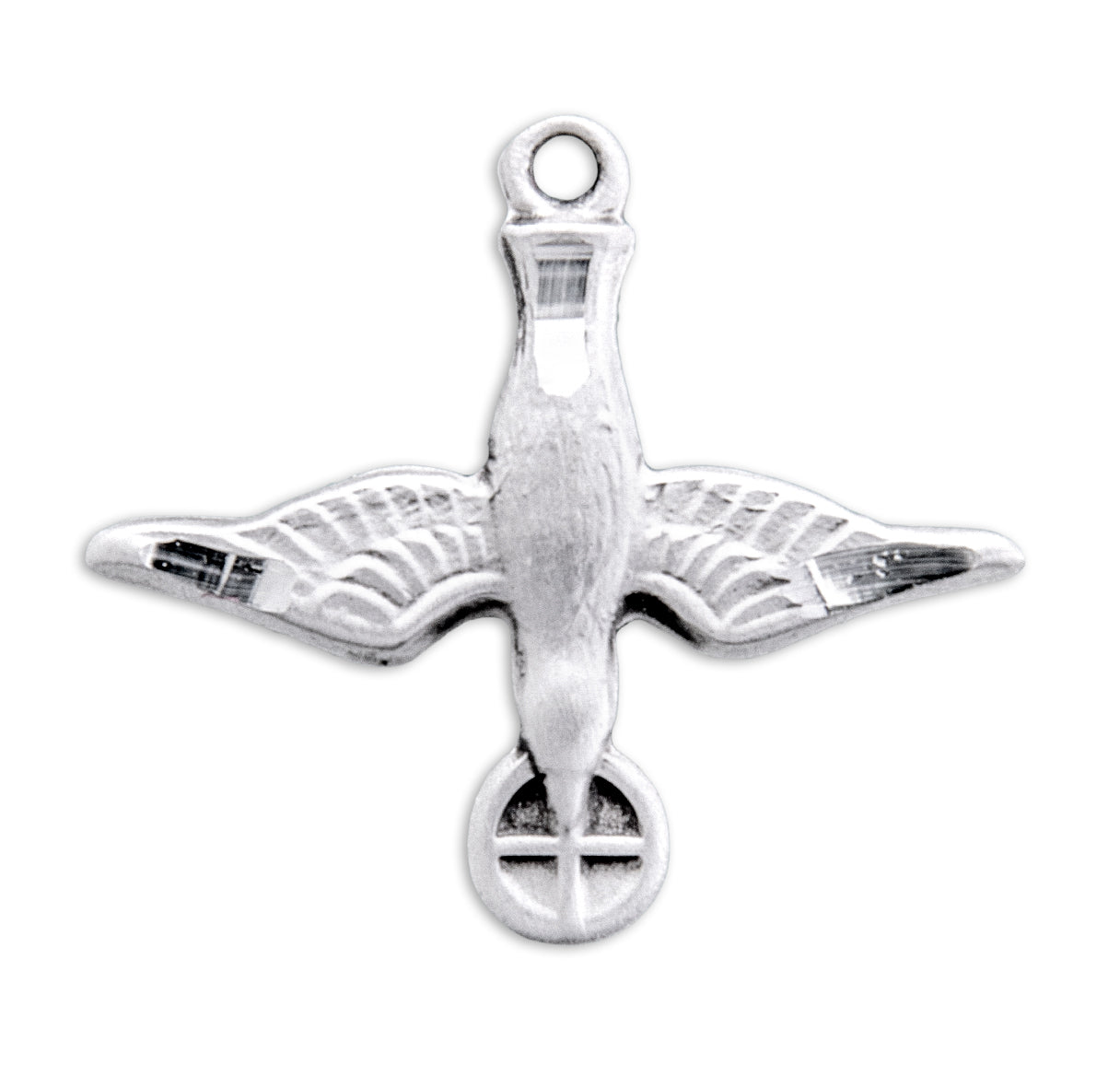 Holy Spirit Sterling Silver Medal Pendant with Chain