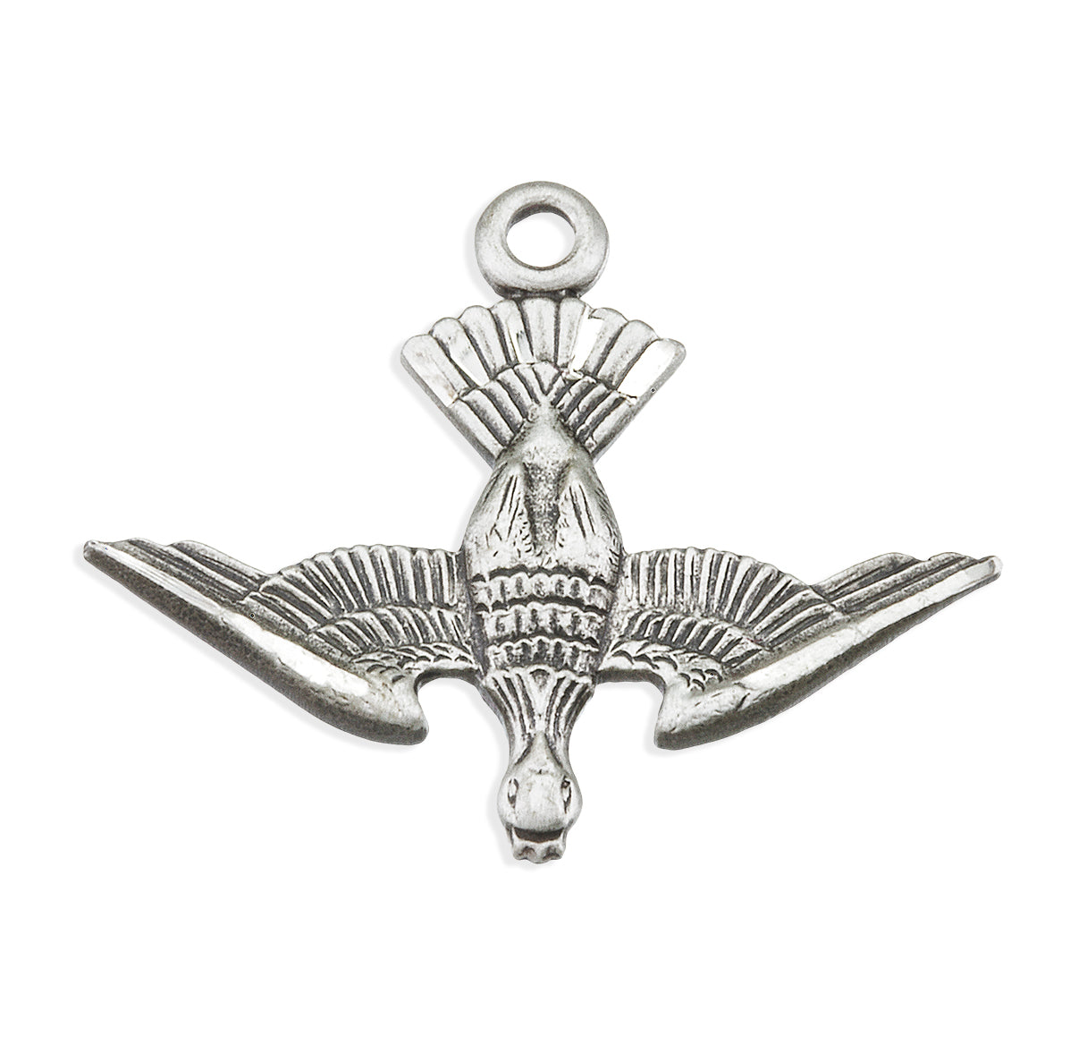 Holy Spirit Sterling Silver Medal Pendant with Chain