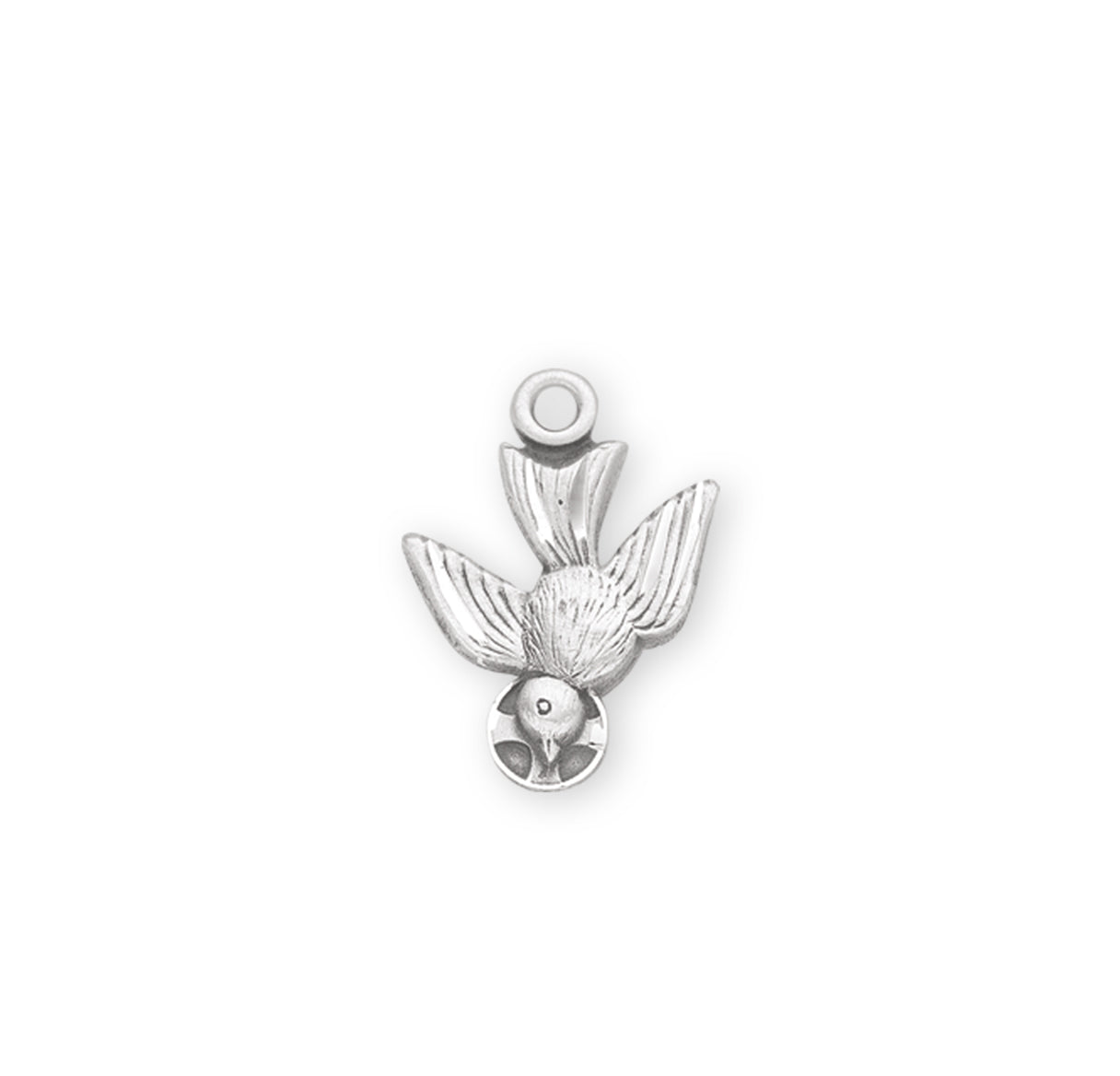 Holy Spirit Sterling Silver Medal Pendant with Chain