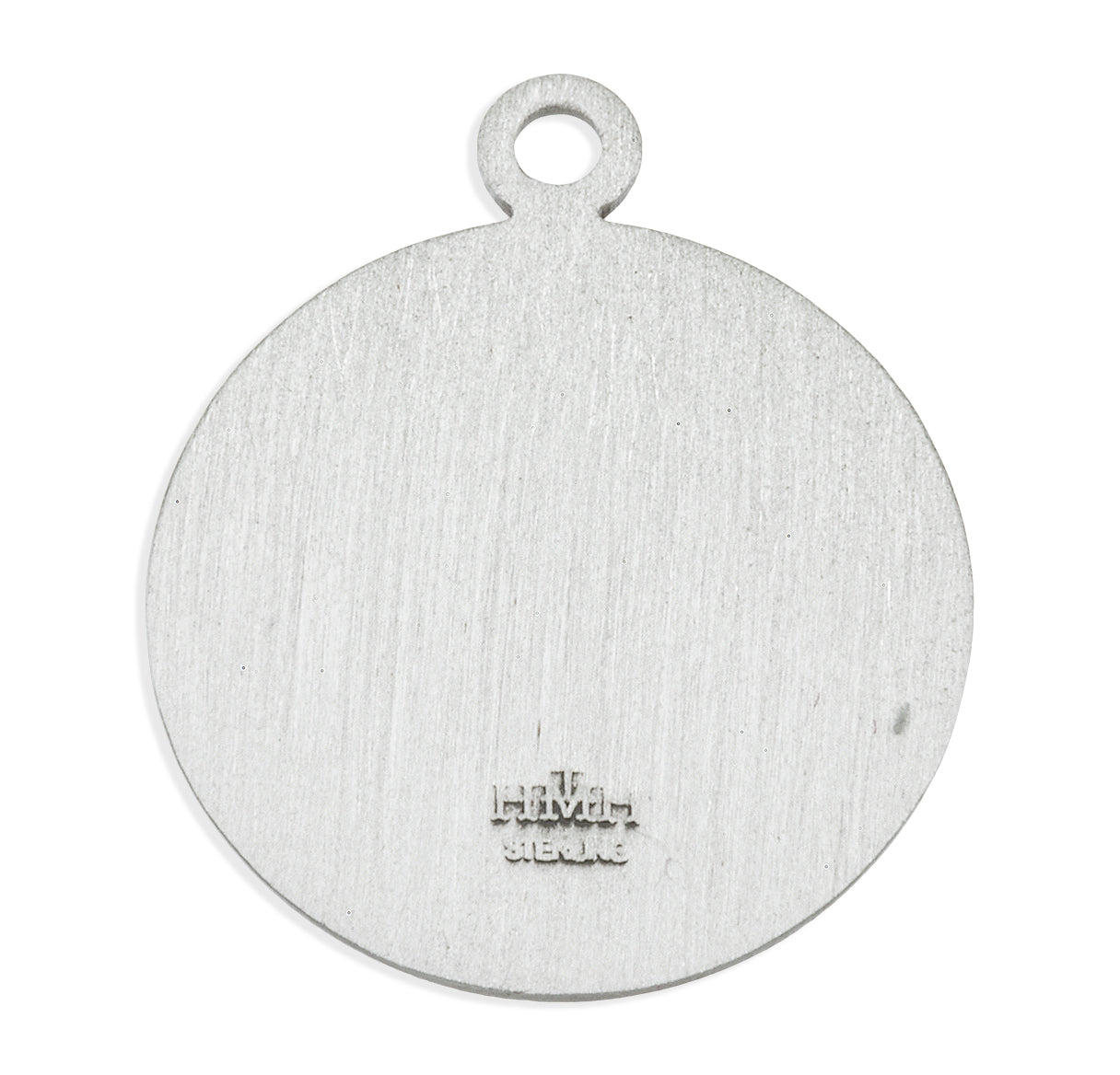 Saint Christopher Protect Us Round Sterling Silver Medal Pendant with Chain