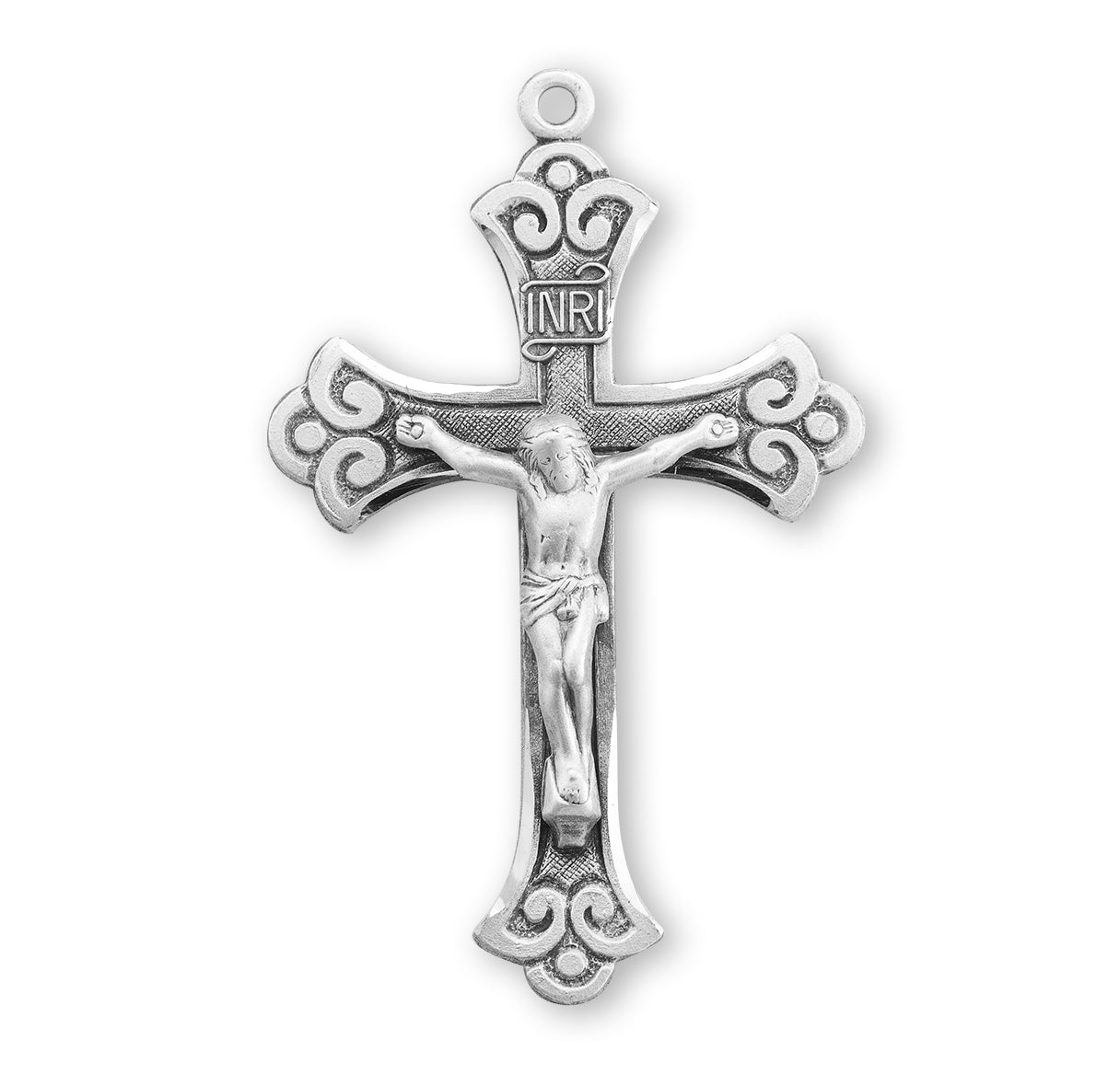 Fine Flared Sterling Silver Crucifix