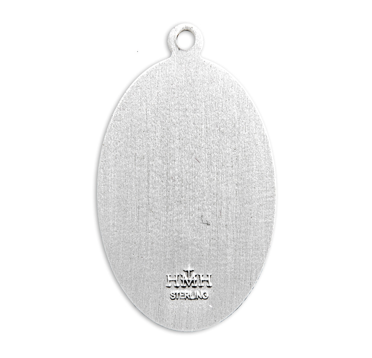 Saint Michael the Archangel Slaying Demon Archangel Oval Sterling Silver Medal Pendant with Chain