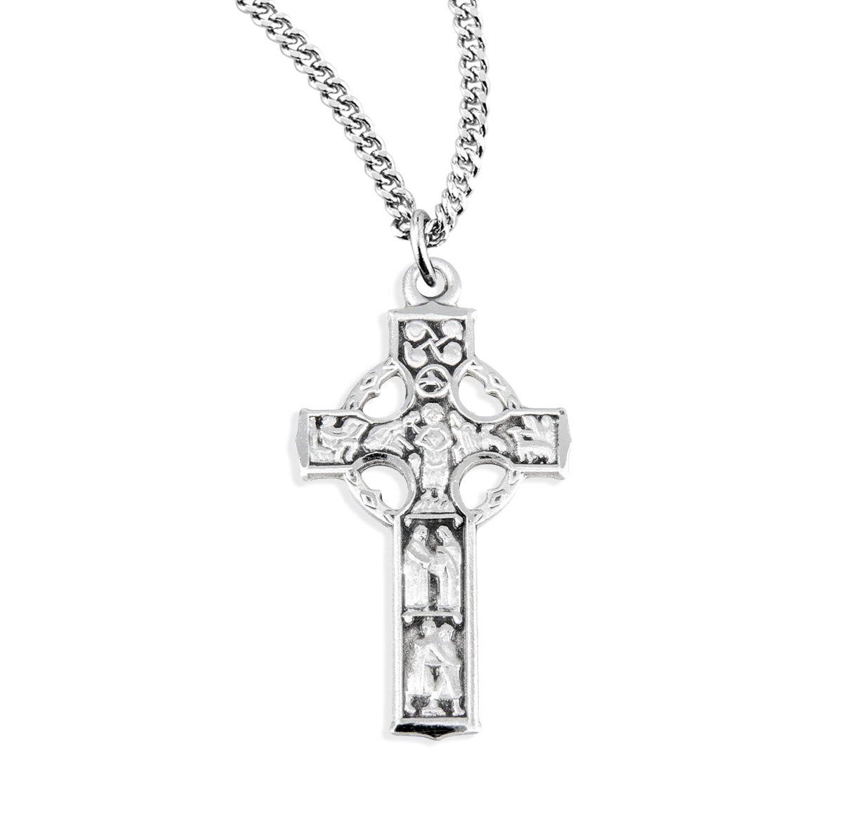 Sterling Silver Irish Celtic Cross Pendant | .925 Silver